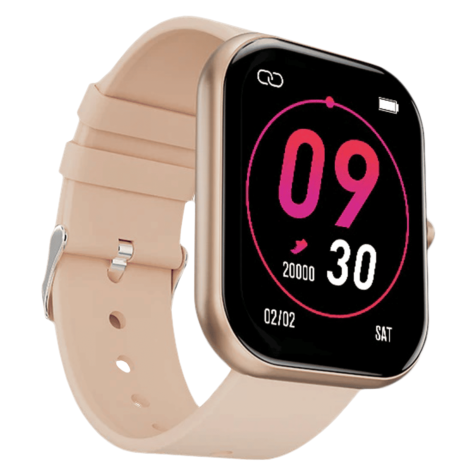 FIRE-BOLTT Dazzle Plus BSW037 Smartwatch with Activity Tracker (46mm HD Display, IP68 Water Resistant, Beige Strap)_4