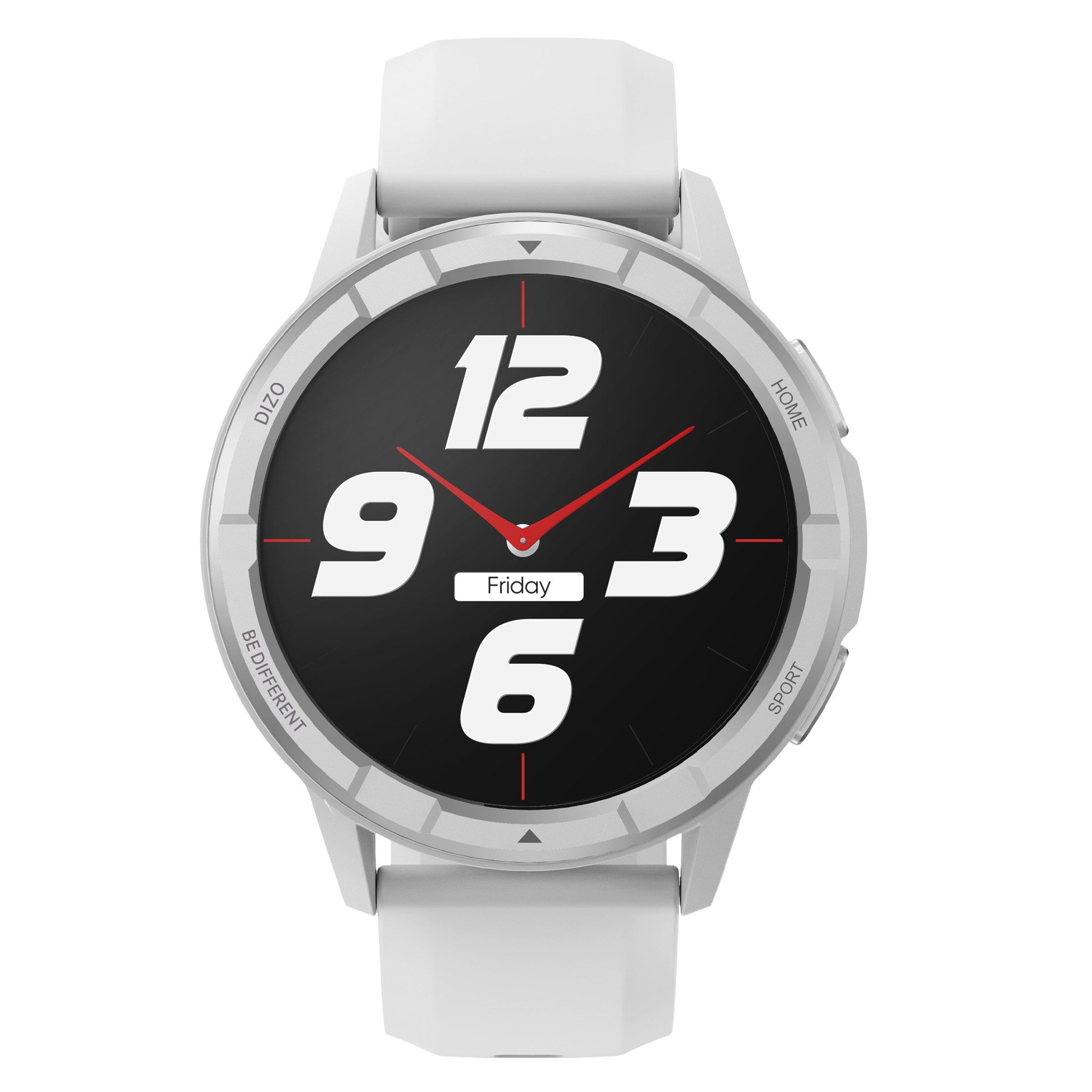 DIZO by realme TechLife Watch R Talk Go Smartwatch with Activity Tracker (35mm Display, Water Resistant, Silver White Strap)_1