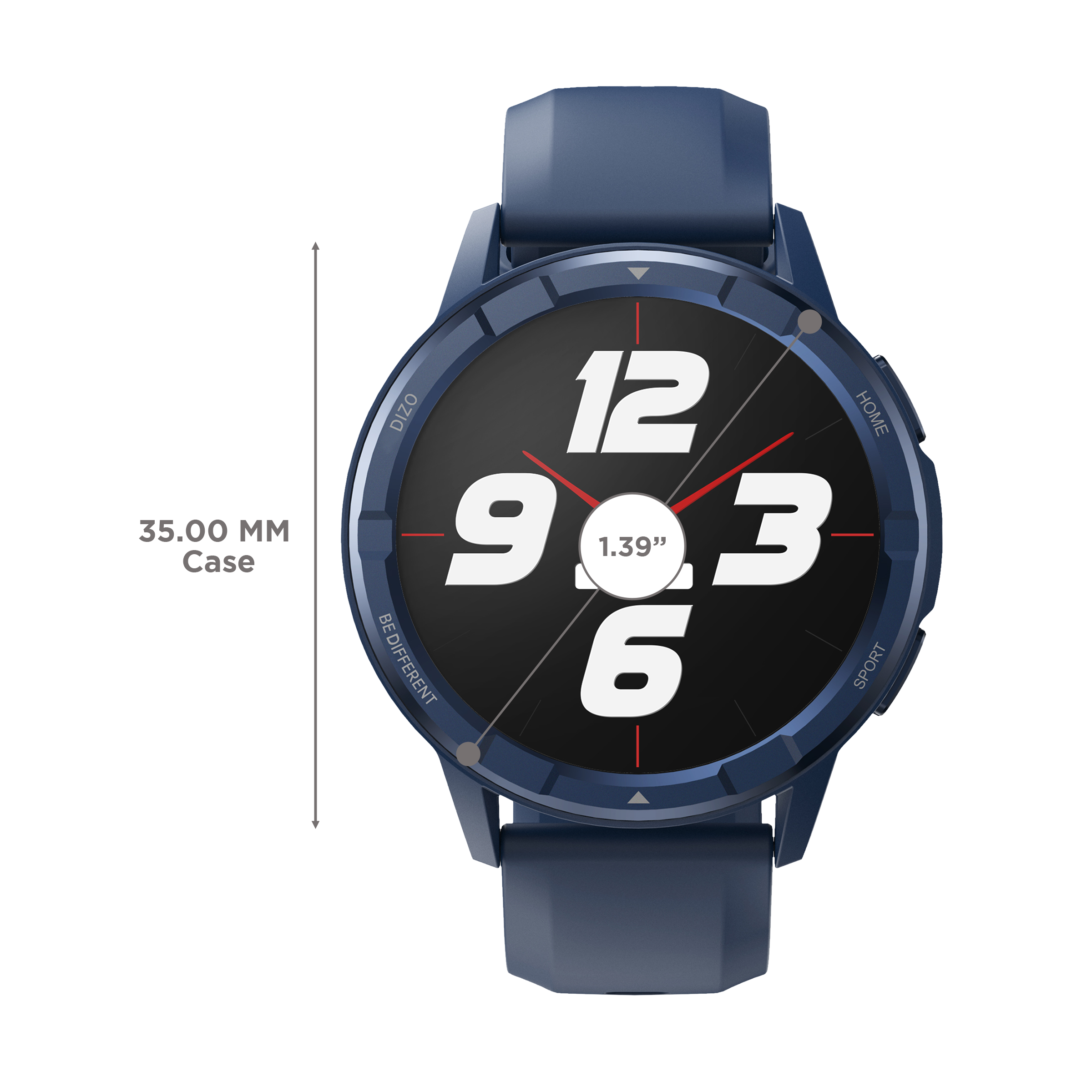 DIZO by realme TechLife Watch R Talk Go Smartwatch with Activity Tracker (35mm Display, Water Resistant, Thunder Blue Strap)_3