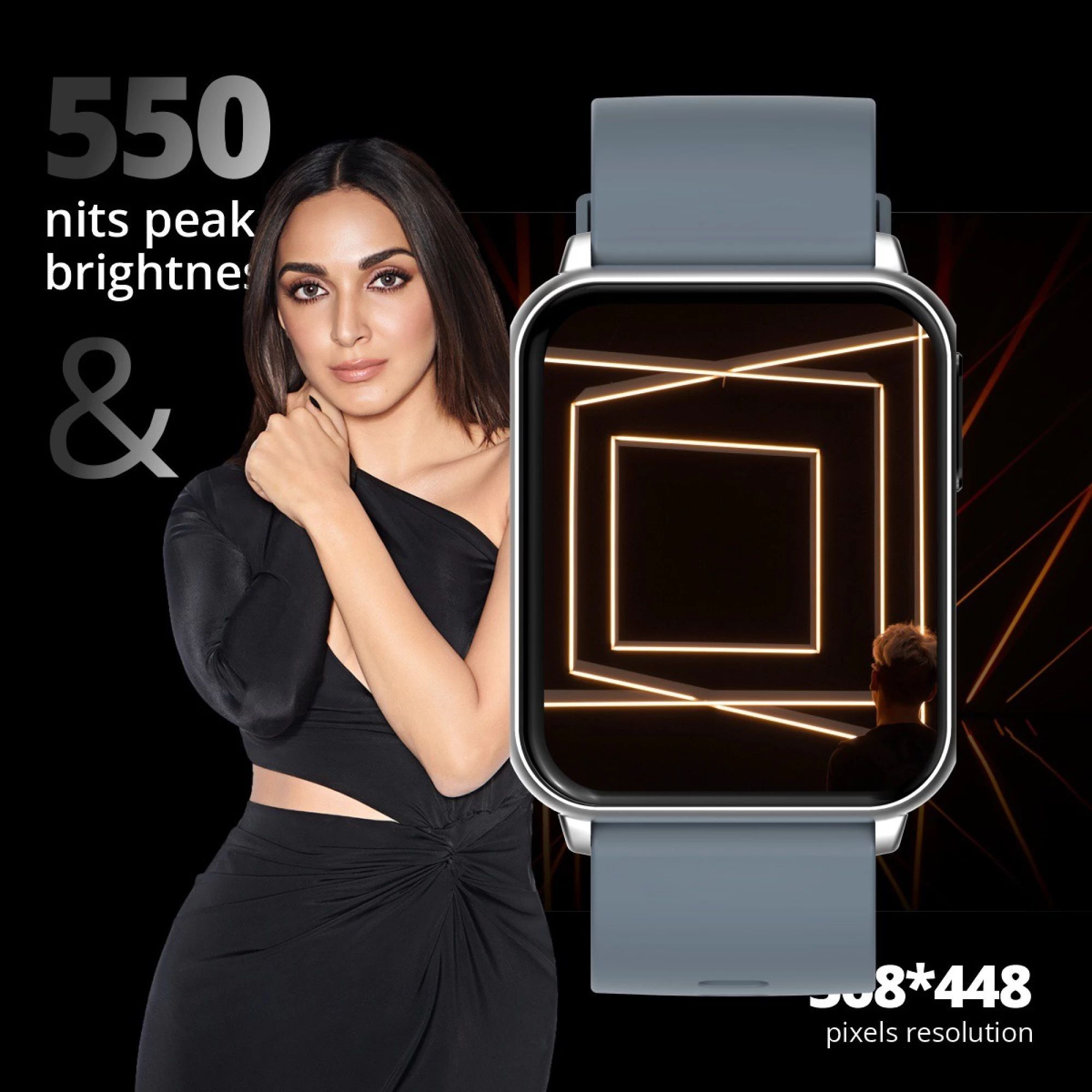 FIRE-BOLTT Hulk BSW052 Smartwatch with Bluetooth Calling (45mm AMOLED Display, IP67 Water Resistant, Grey Strap)_10