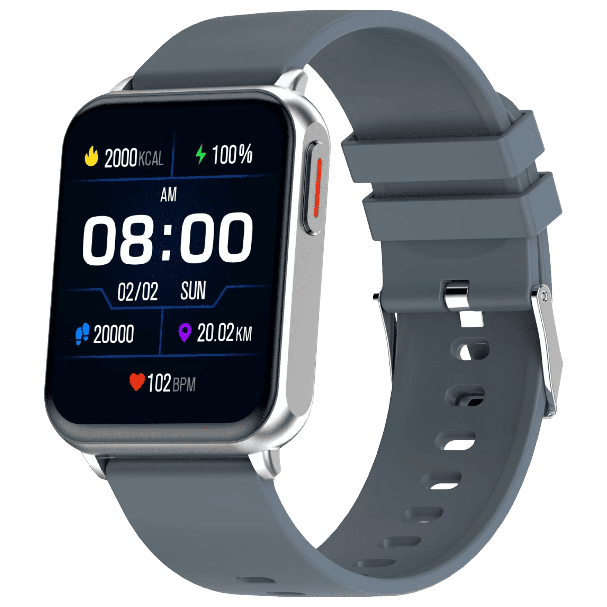 FIRE-BOLTT Hulk BSW052 Smartwatch with Bluetooth Calling (45mm AMOLED Display, IP67 Water Resistant, Grey Strap)_4