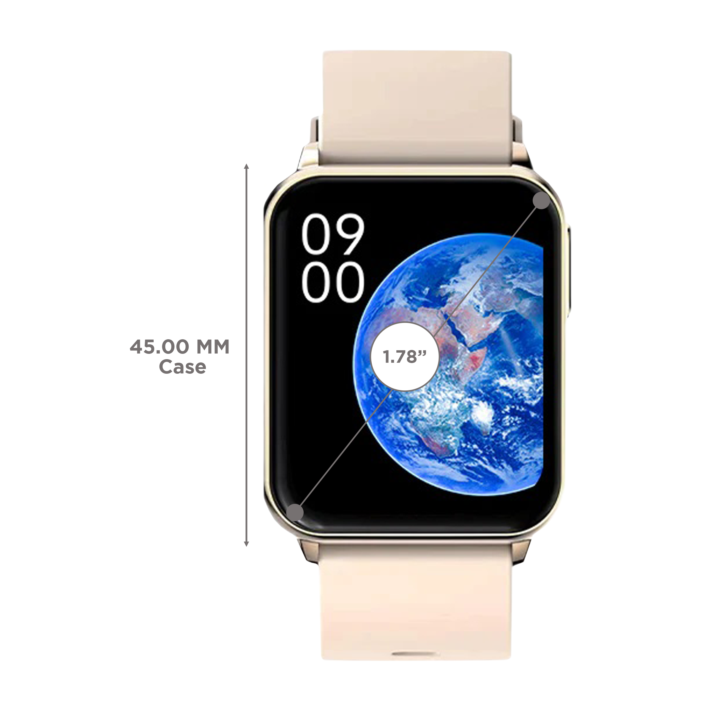 FIRE-BOLTT Hulk BSW052 Smartwatch with Bluetooth Calling (45mm AMOLED Display, IP67 Water Resistant, Gold Pink Strap)_3