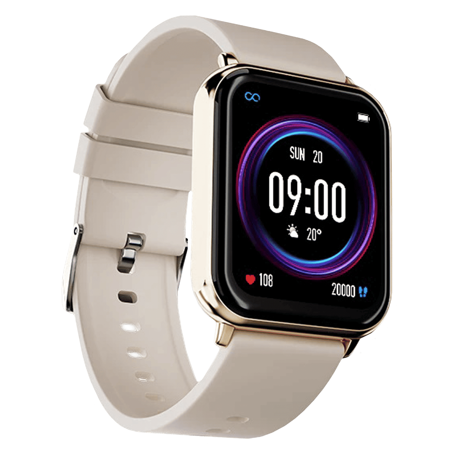 FIRE-BOLTT Hulk BSW052 Smartwatch with Bluetooth Calling (45mm AMOLED Display, IP67 Water Resistant, Gold Pink Strap)_5