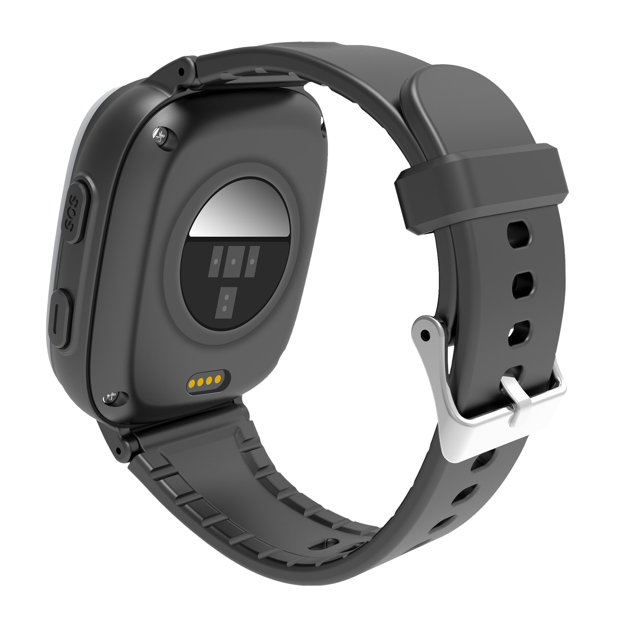 WATCHOUT Senior Pro Smartwatch with GPS (35mm Display, IP54 Splash Resistant, Black Strap)_5