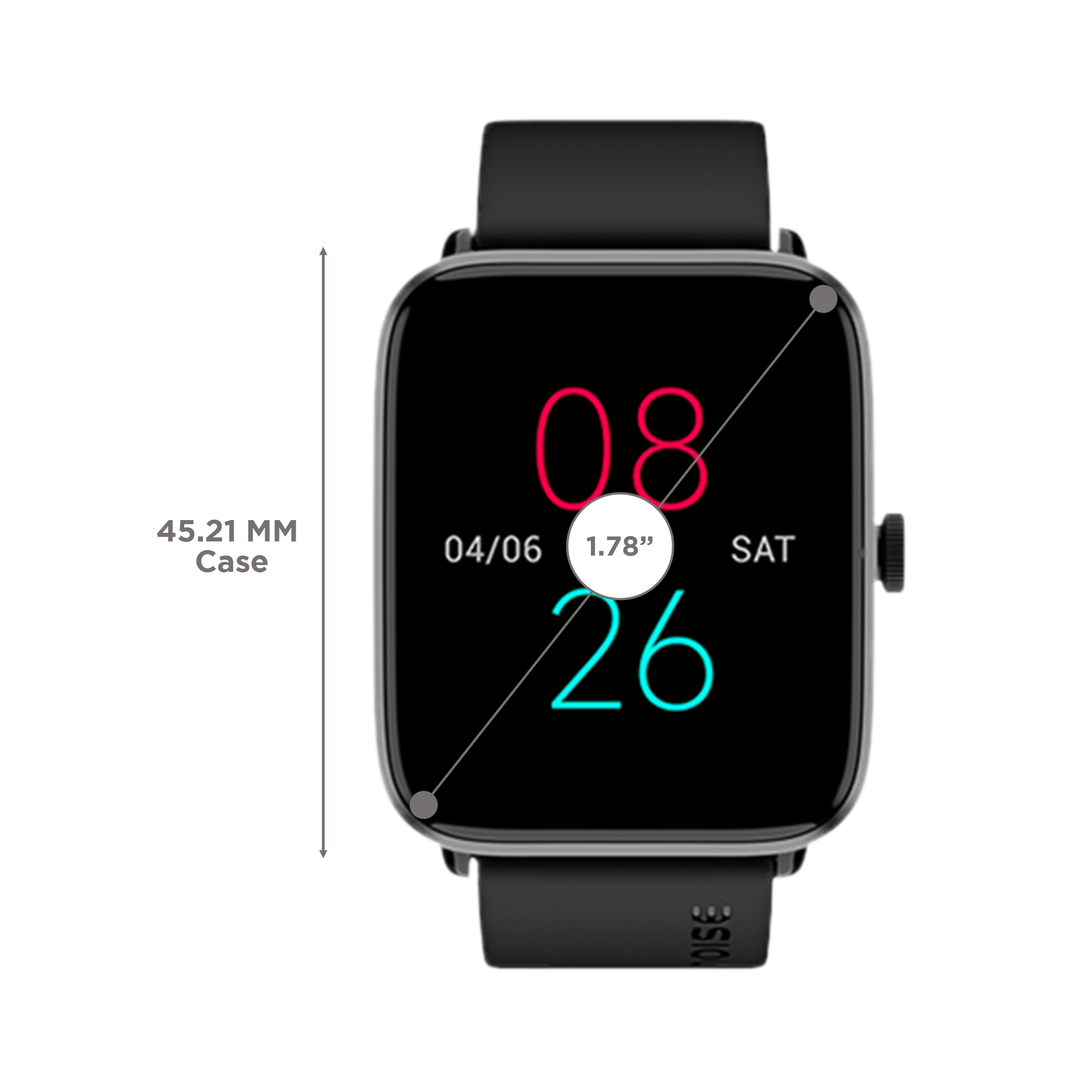 noise Colorfit Pro 4 Alpha Smartwatch with Bluetooth Calling (45.21mm AMOLED Display, IP68 Water Resistant, Jet Black Strap)_3