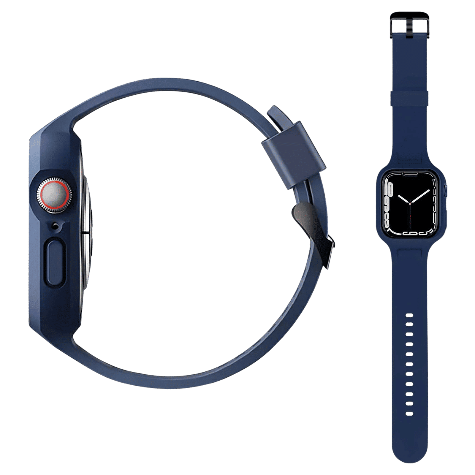 GRIPP Helio Silicone Strap for Apple Watch Series SE, 4, 5, 6, 7, 8 & 9 (44mm / 45mm) (Ventilation Holes Design, Blue)_7