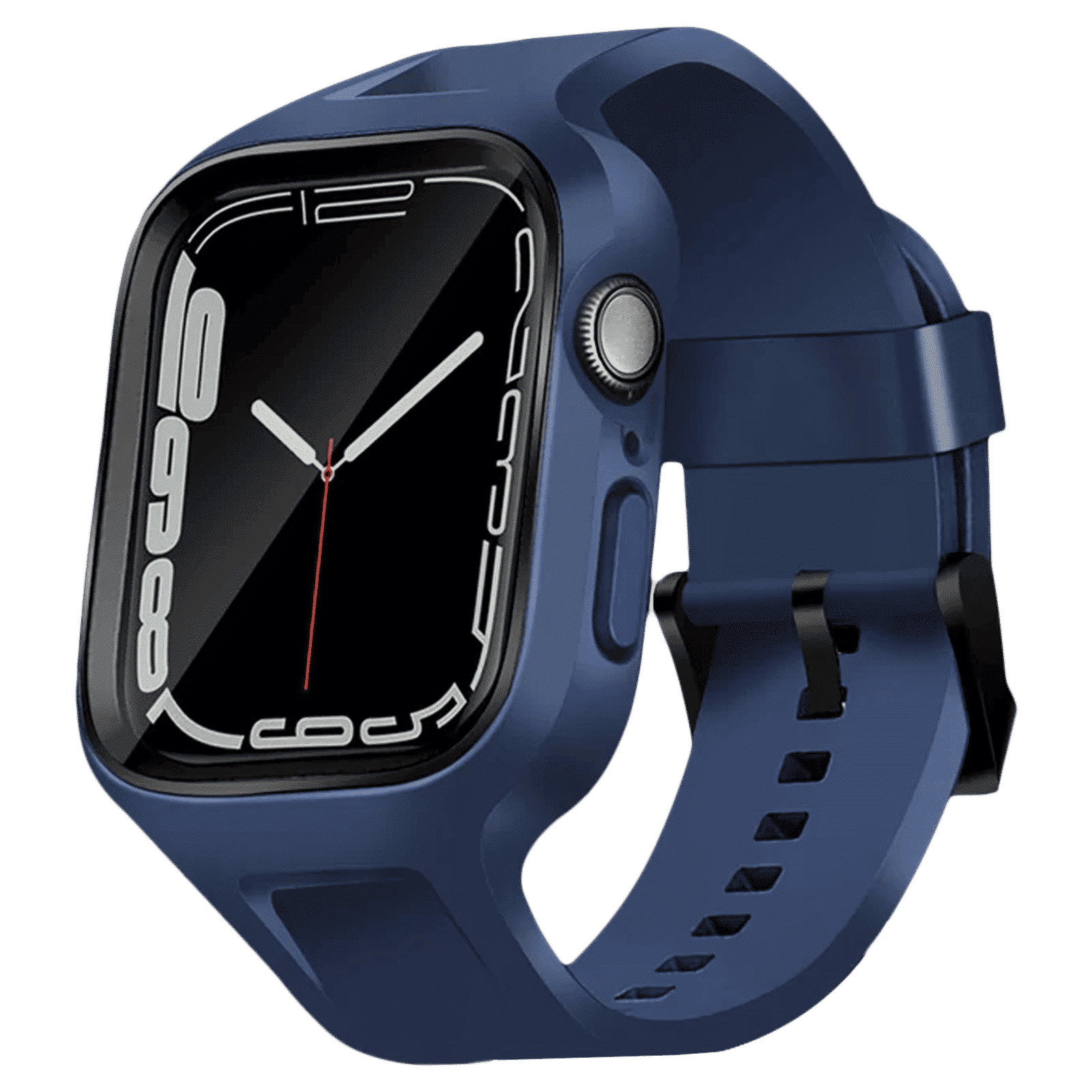 GRIPP Helio Silicone Strap for Apple Watch Series SE, 4, 5, 6, 7, 8 & 9 (44mm / 45mm) (Ventilation Holes Design, Blue)_3