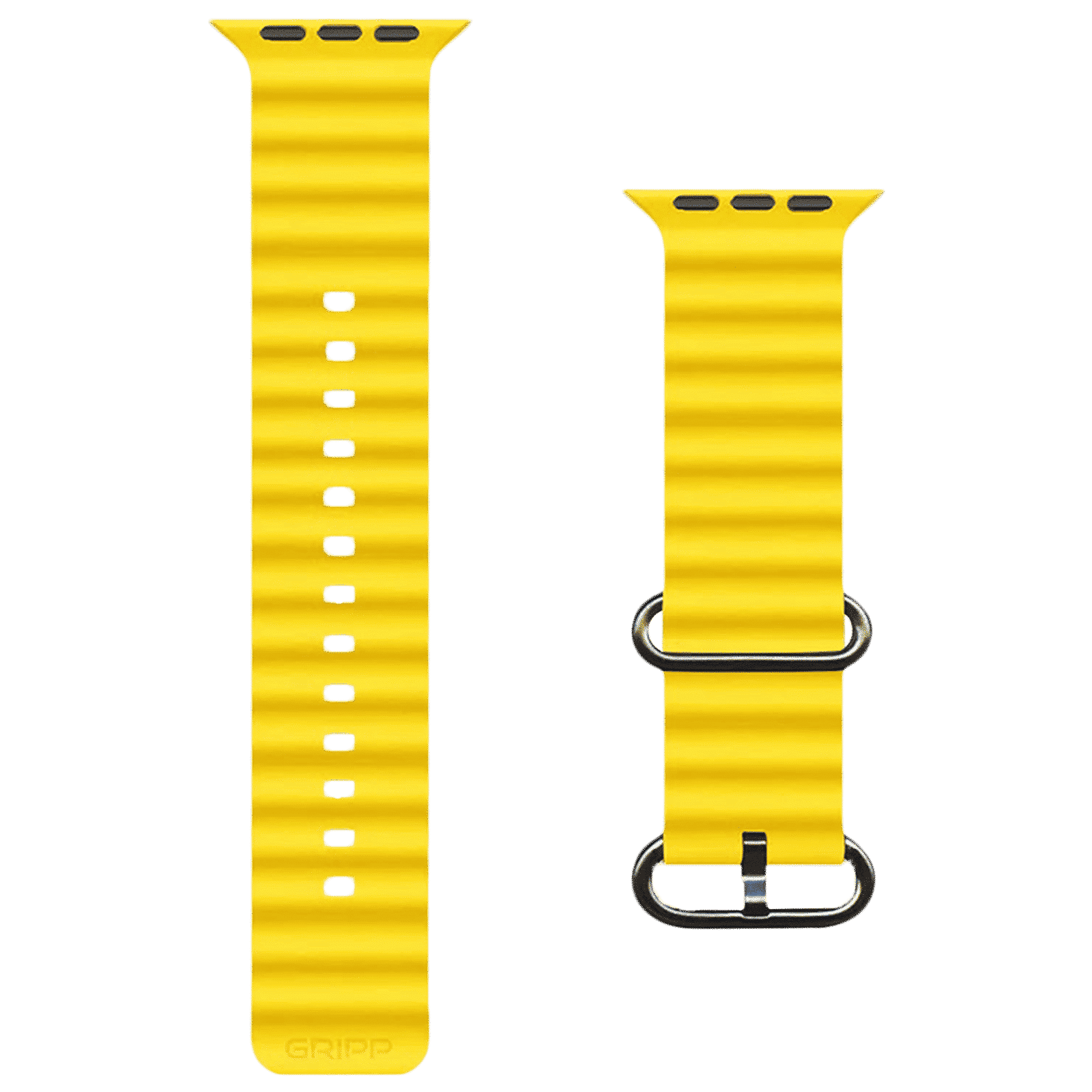 GRIPP Solo Silicon & Titanium Strap for Apple Watch Ultra 2, Ultra, Watch Series SE, 4, 5, 6, 7, 8, 9 & 10 (44mm / 45mm / 46mm / 49mm) (Water Resistant, Yellow)_1
