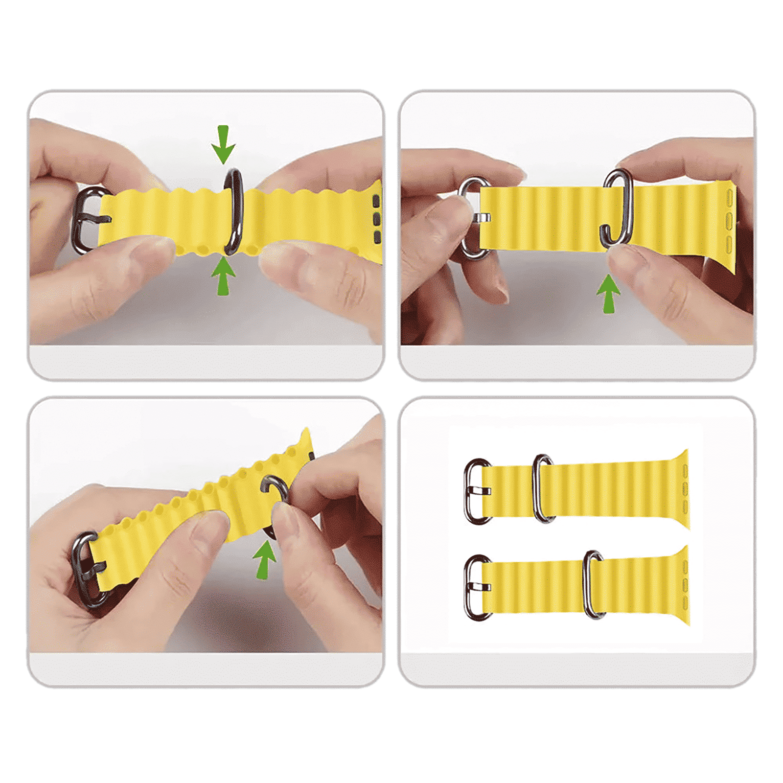 GRIPP Solo Silicon & Titanium Strap for Apple Watch Ultra 2, Ultra, Watch Series SE, 4, 5, 6, 7, 8, 9 & 10 (44mm / 45mm / 46mm / 49mm) (Water Resistant, Yellow)_7