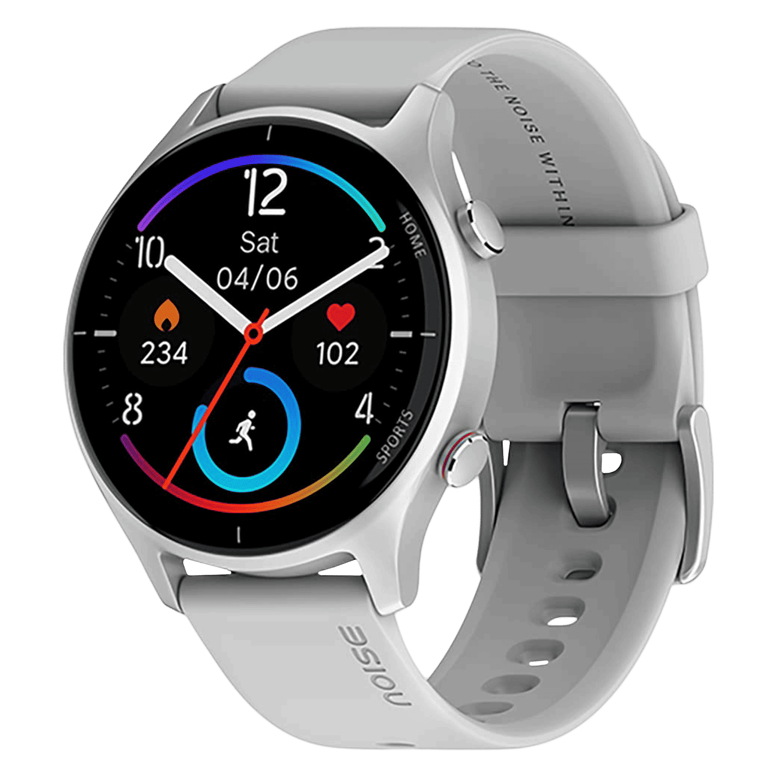 noise NoiseFit Twist Smartwatch with Bluetooth Calling (35mm TFT Display, IP68 Water Resistant, Silver Grey Strap)_4