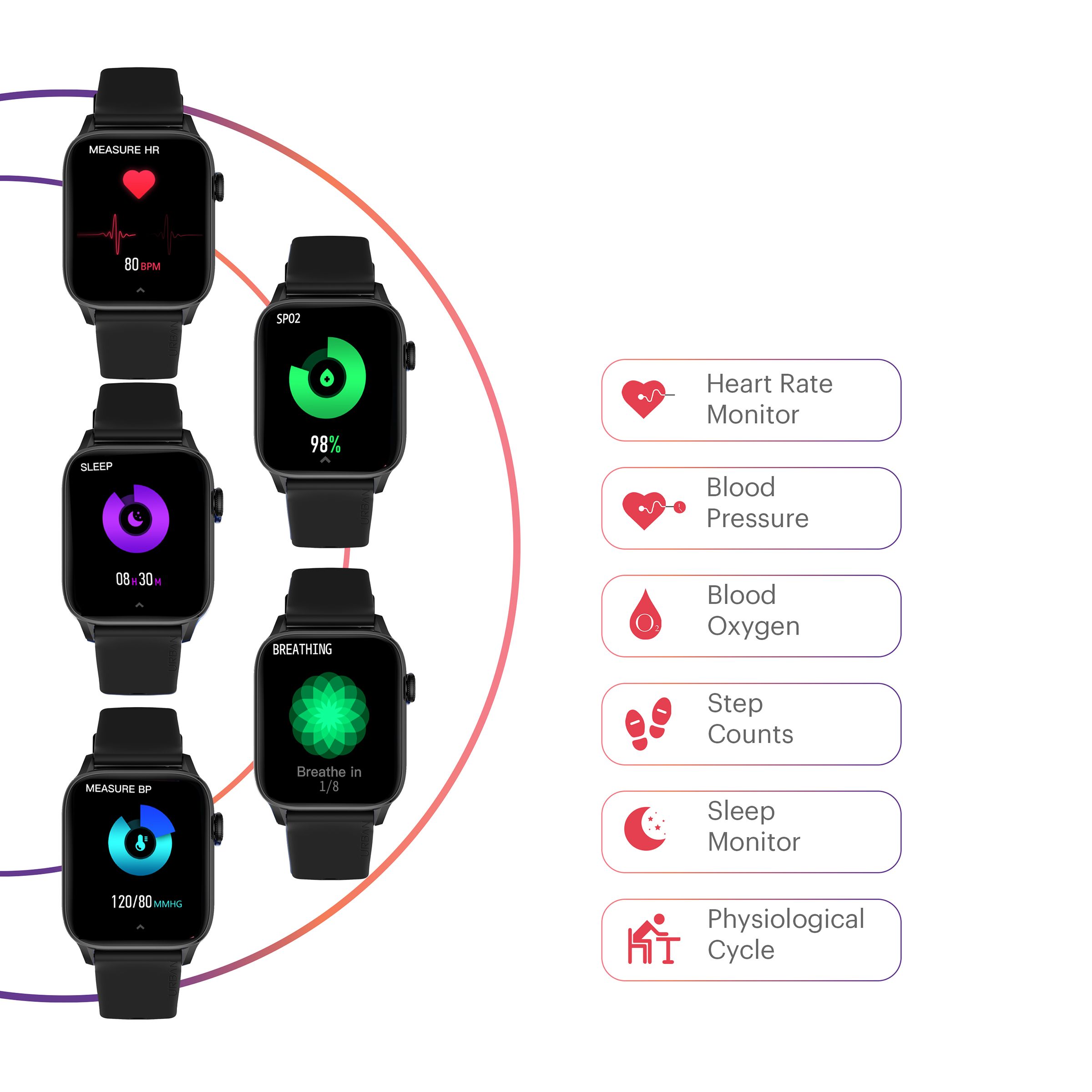 in base Urban Pro Z Smartwatch with Bluetooth Calling (46.9mm HD Display, IP67 Water Resistant, Black Strap)_4