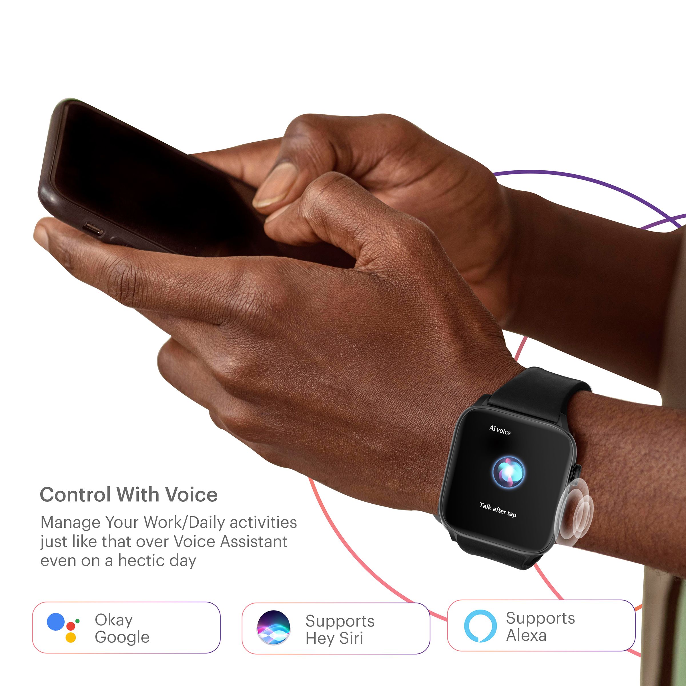 in base Urban Pro Z Smartwatch with Bluetooth Calling (46.9mm HD Display, IP67 Water Resistant, Black Strap)_9