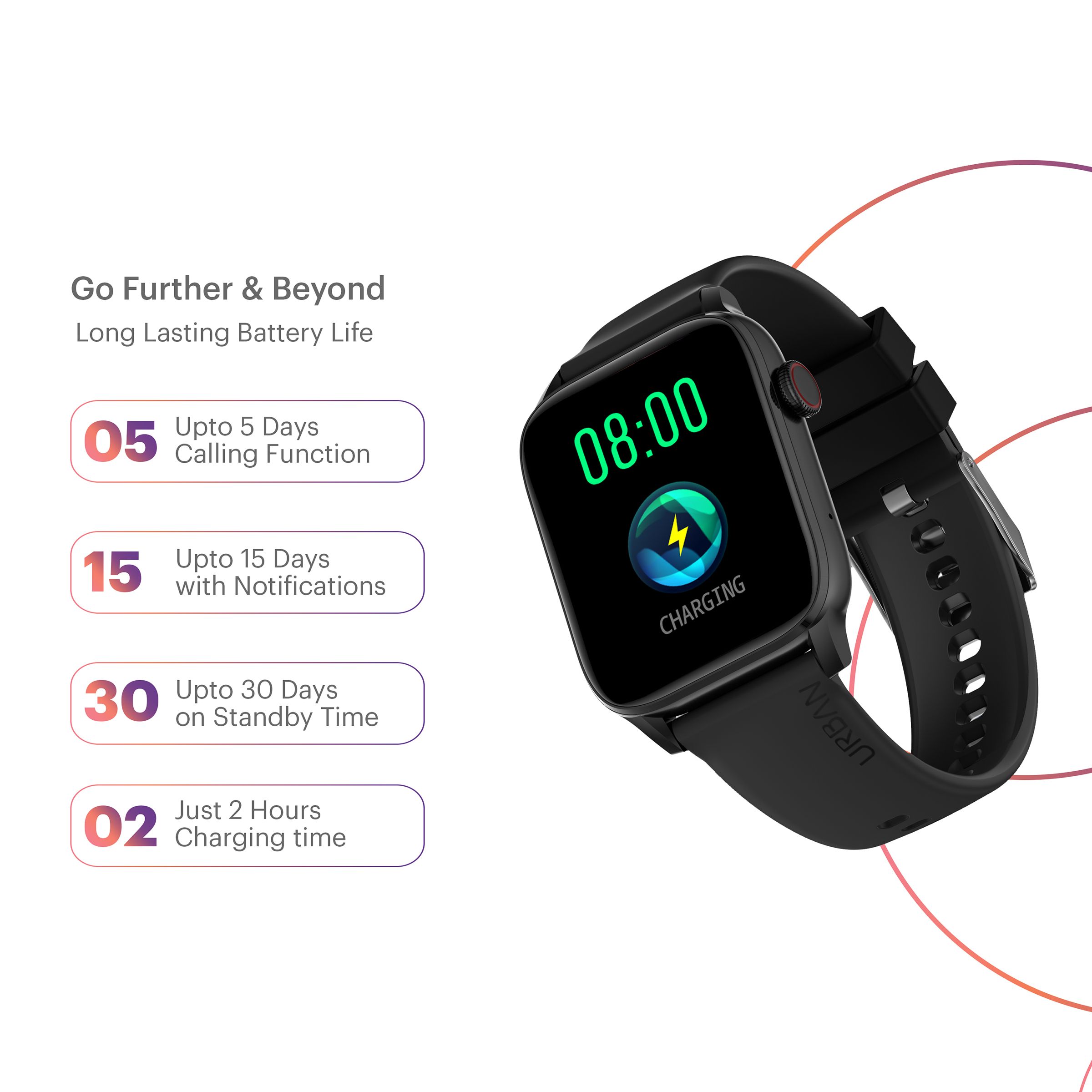 in base Urban Pro Z Smartwatch with Bluetooth Calling (46.9mm HD Display, IP67 Water Resistant, Black Strap)_10