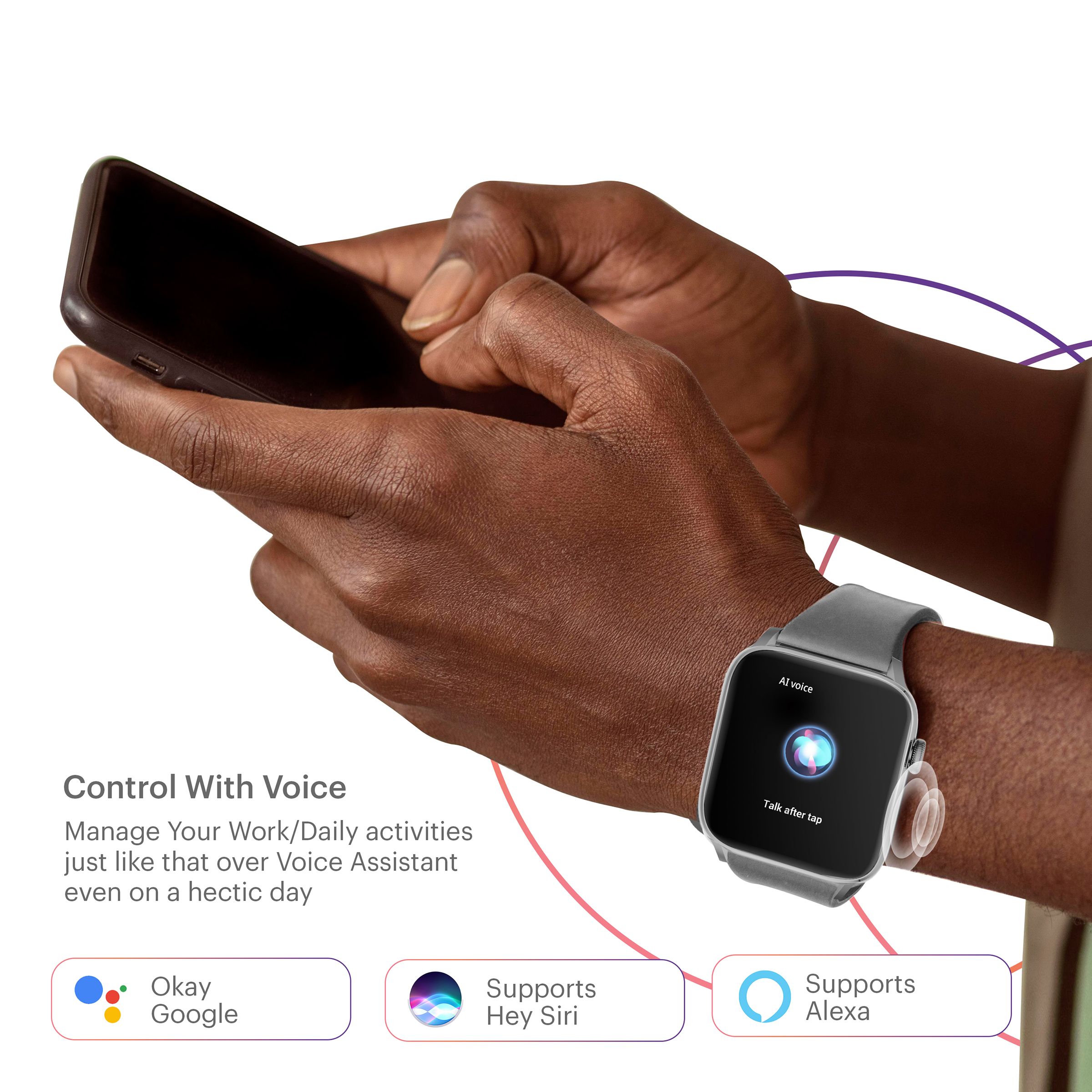 in base Urban Pro Z Smartwatch with Bluetooth Calling (46.9mm HD Display, IP67 Water Resistant, Grey Strap)_8