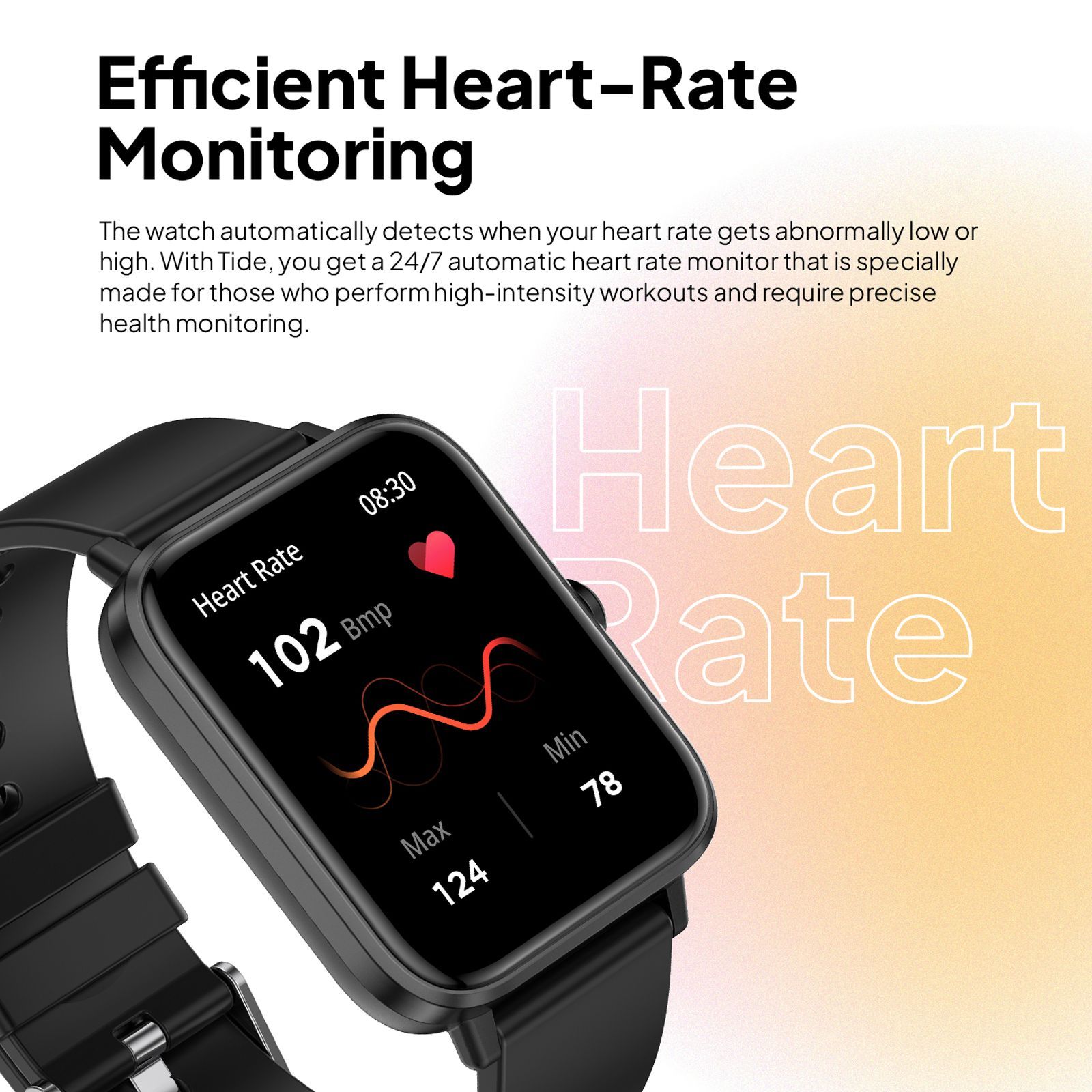 FIRE-BOLTT Tide Plus BSW120 Smartwatch with Bluetooth Calling (46.5mm Curved Display, IP67 Water Resistant, Black Strap)_8