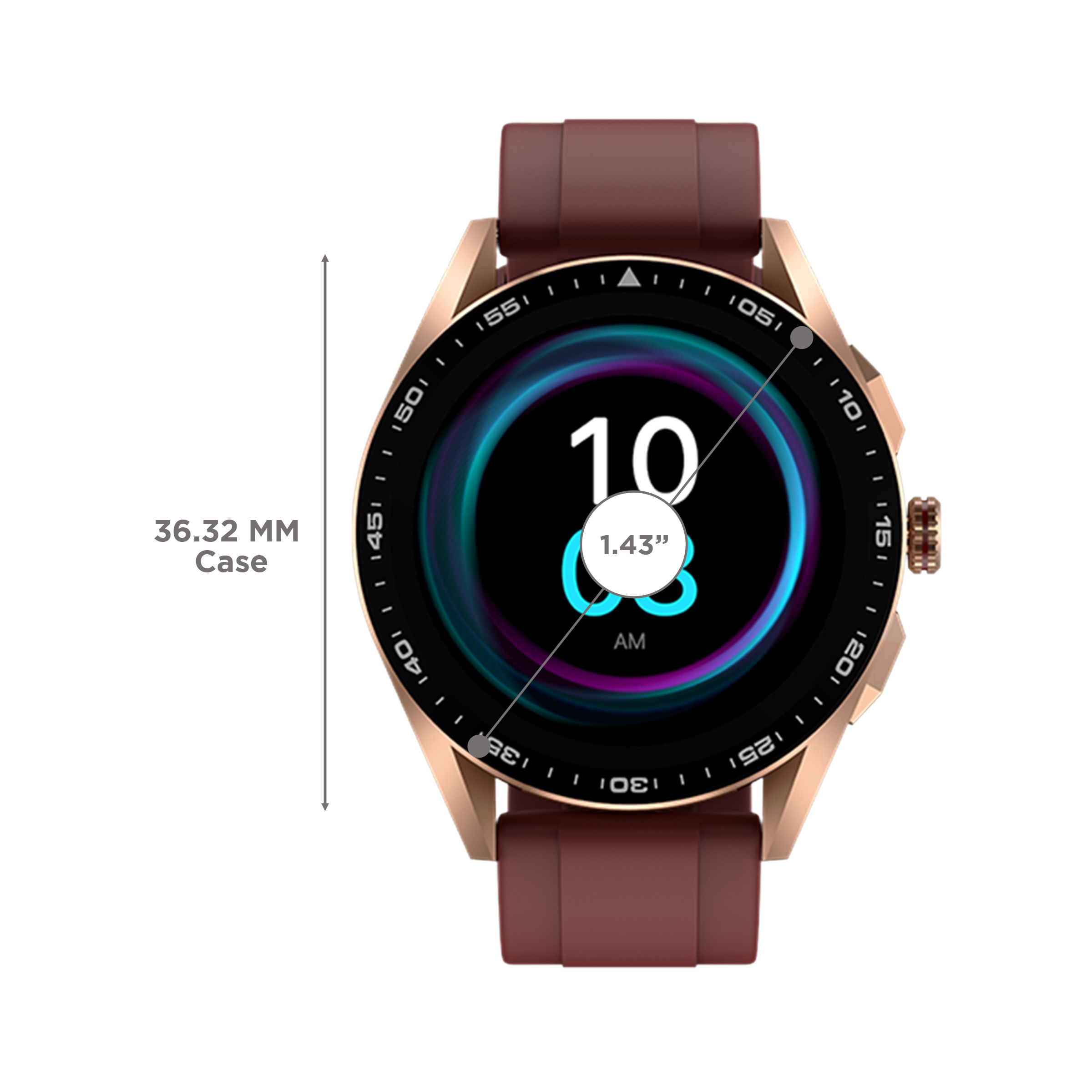 FIRE-BOLTT Invincible Plus Smartwatch with Bluetooth Calling (36.32mm AMOLED Display, IP67 Water Resistant, Rose Gold)_3