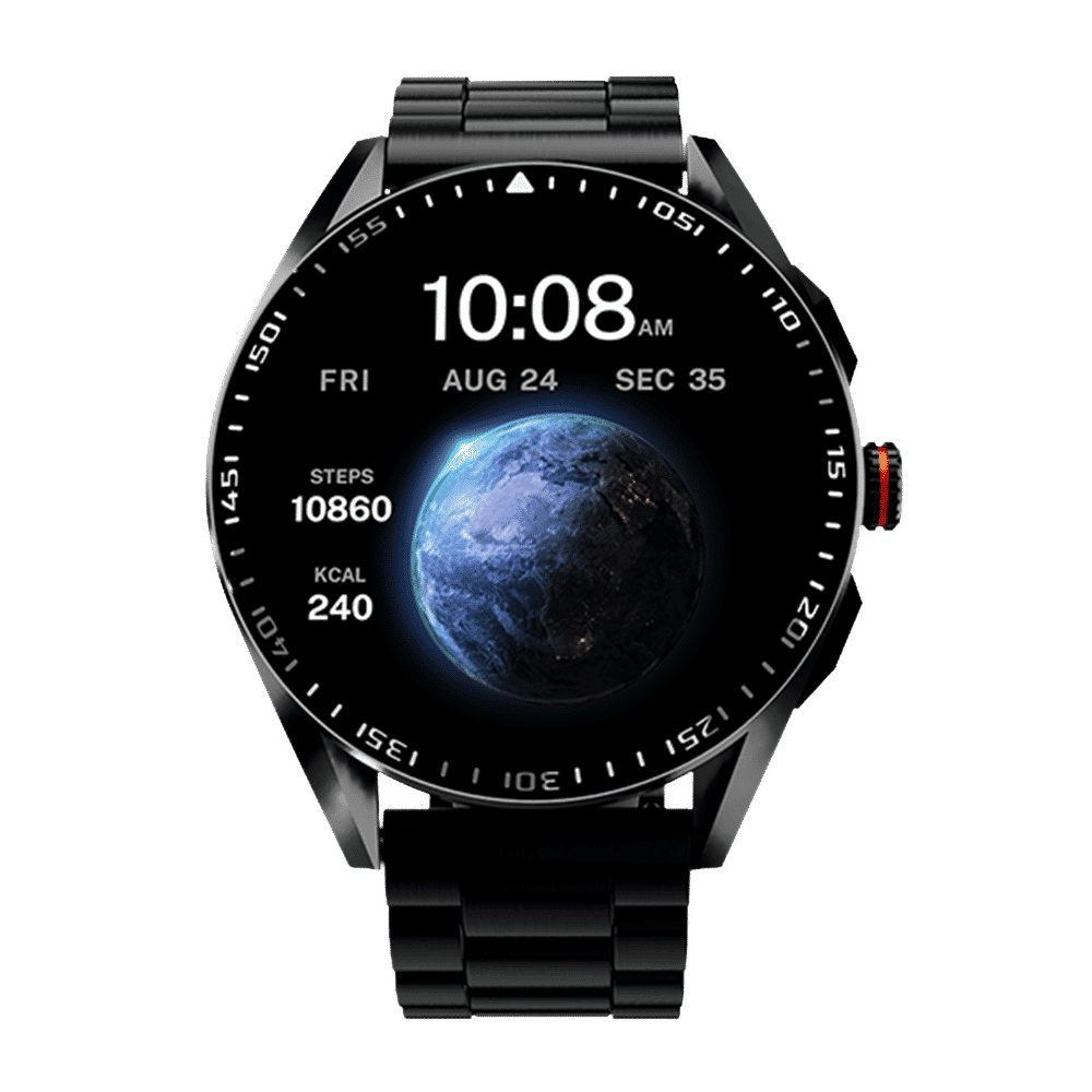 FIRE-BOLTT Invincible Plus Smartwatch with Bluetooth Calling (36.32mm AMOLED Display, IP67 Water Resistant, Black Strap)_1