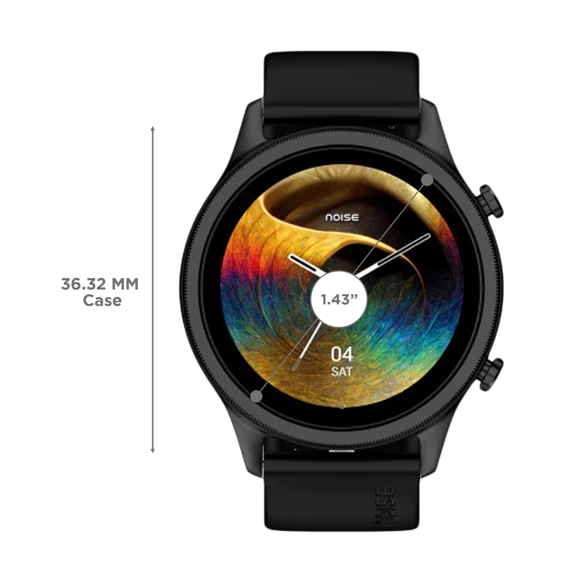 noise NoiseFit Evolve 3 Smartwatch with Bluetooth Calling (36.32mm AMOLED Display, IP68 Water Resistant, Carbon Black Strap) noise NoiseFit Evolve 3 Smartwatch with Bluetooth Calling (36.32mm AMOLED Display, IP68 Water Resistant, Carbon Black Strap)_3