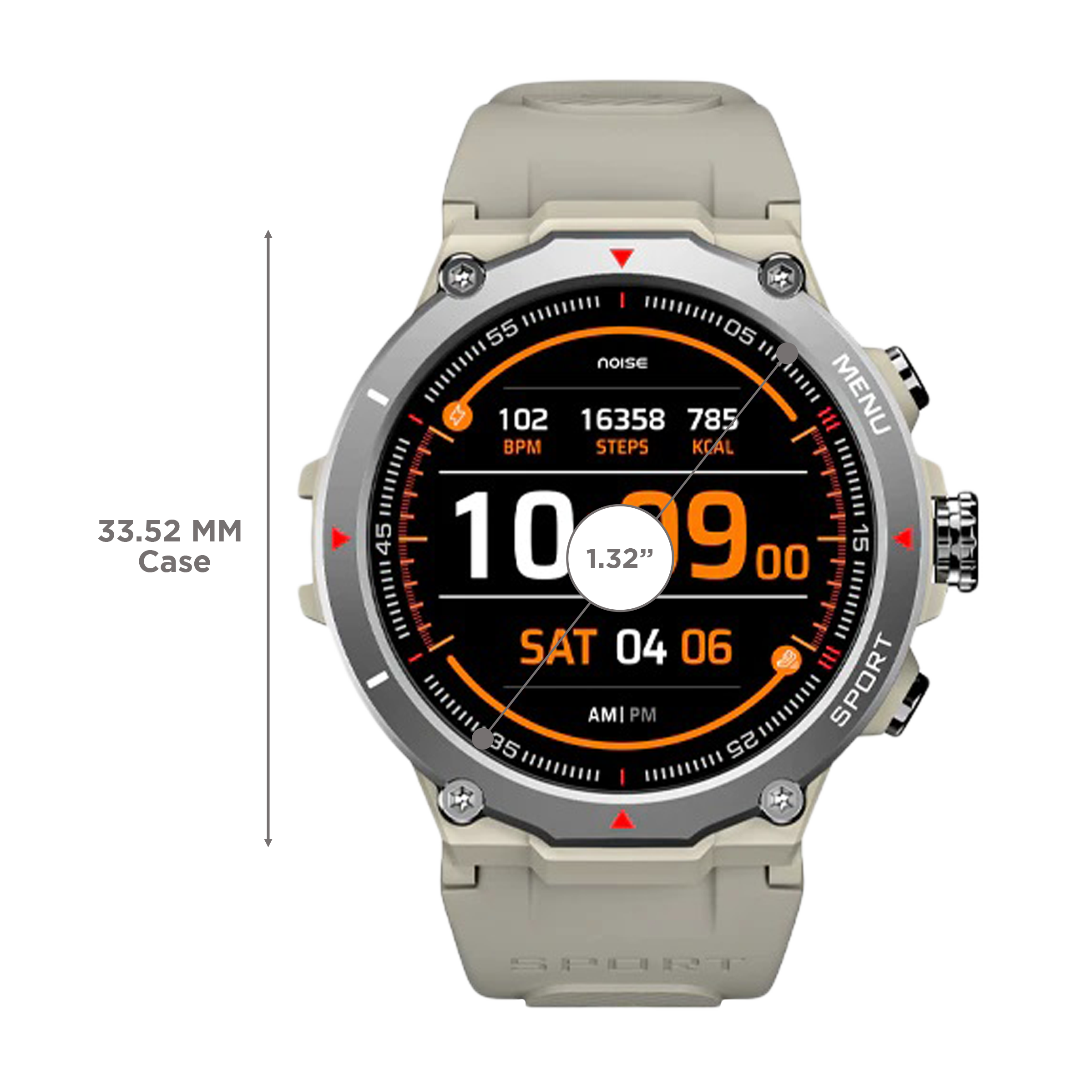noise NoiseFit Force Smartwatch with Bluetooth Calling (33.52mm IPS Display, IP67 Water Resistant, Misty Grey Strap) noise NoiseFit Force Smartwatch with Bluetooth Calling (33.52mm IPS Display, IP67 Water Resistant, Misty Grey Strap)_3