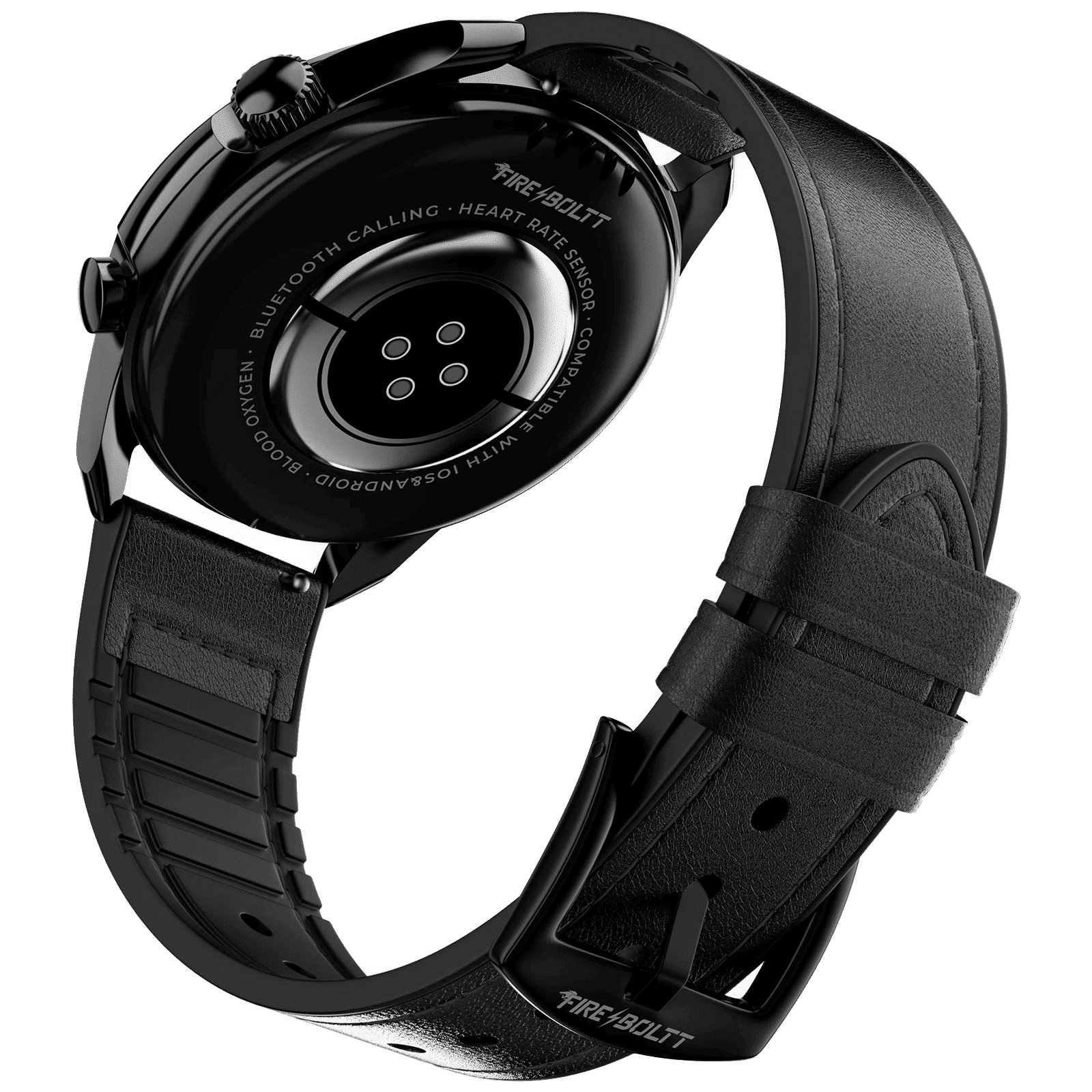 FIRE-BOLTT Legacy Smartwatch with Bluetooth Calling (36.32mm AMOLED Display, IP68 Water Resistant, Black Leather Strap)_6
