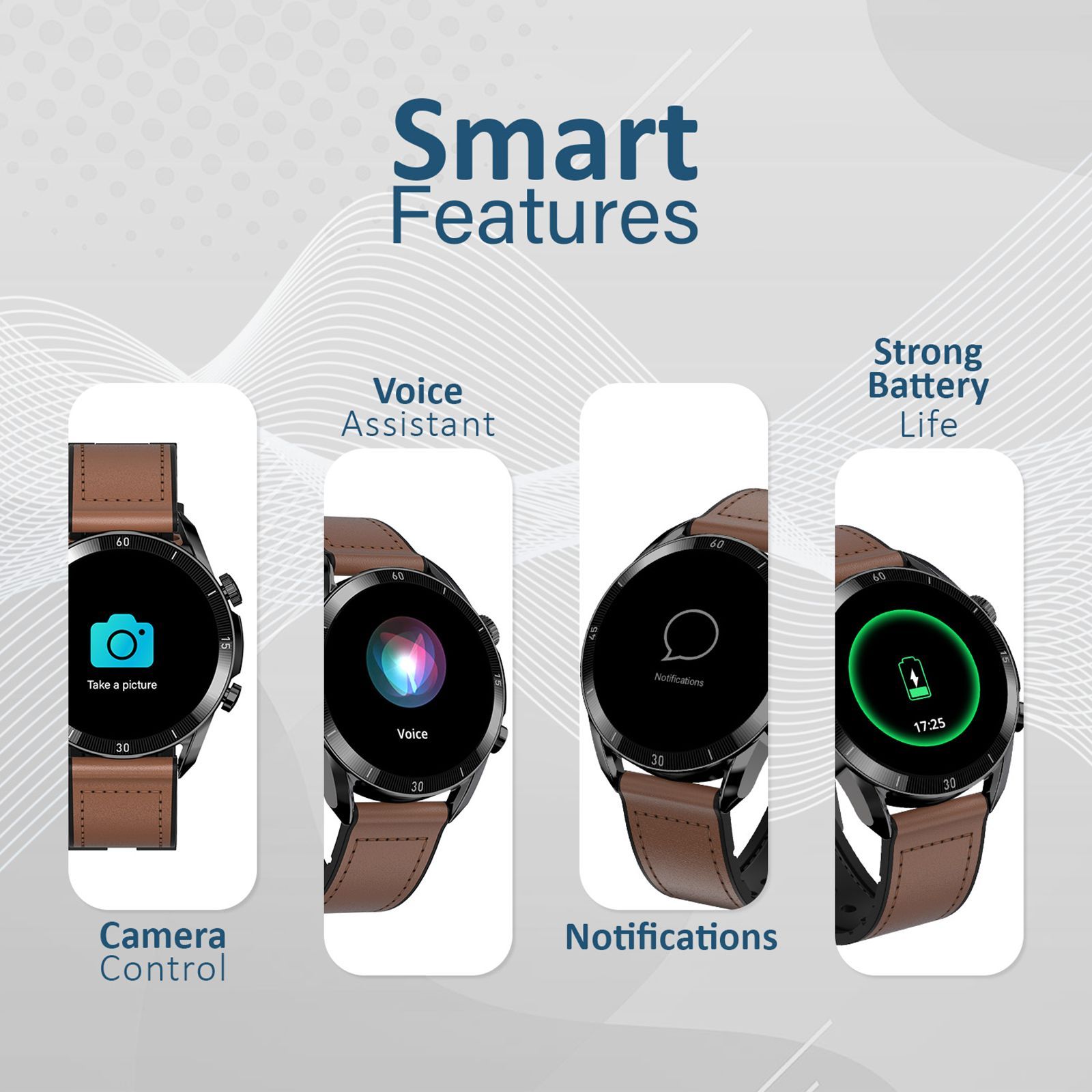 FIRE-BOLTT Legacy Smartwatch with Bluetooth Calling (35.6mm, IP68 Water Resistant, Brown Leather Strap) FIRE-BOLTT Legacy Smartwatch with Bluetooth Calling (35.6mm, IP68 Water Resistant, Brown Leather Strap)_8