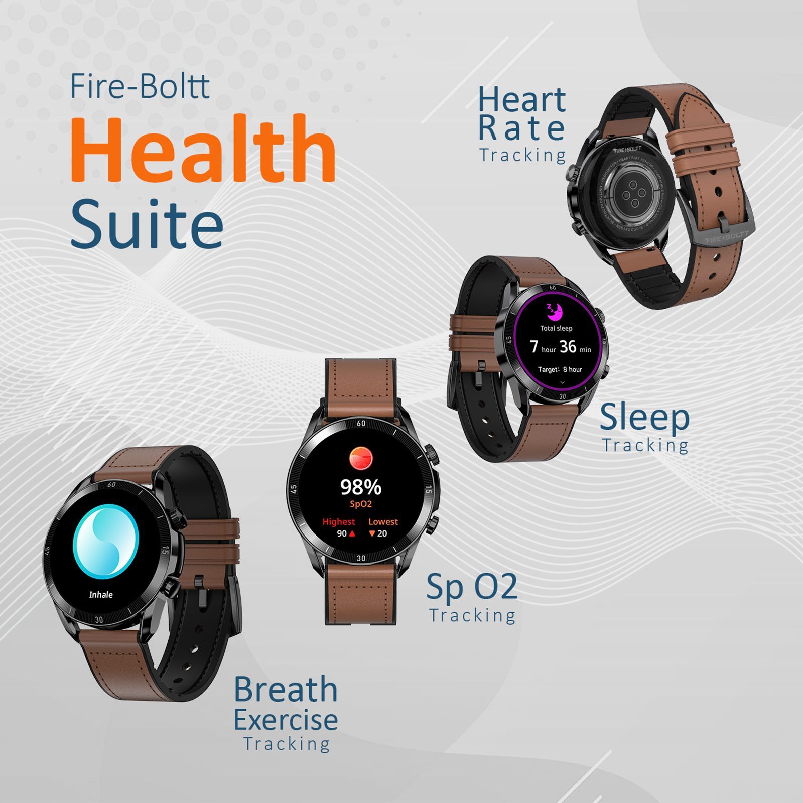 FIRE-BOLTT Legacy Smartwatch with Bluetooth Calling (35.6mm, IP68 Water Resistant, Brown Leather Strap) FIRE-BOLTT Legacy Smartwatch with Bluetooth Calling (35.6mm, IP68 Water Resistant, Brown Leather Strap)_10