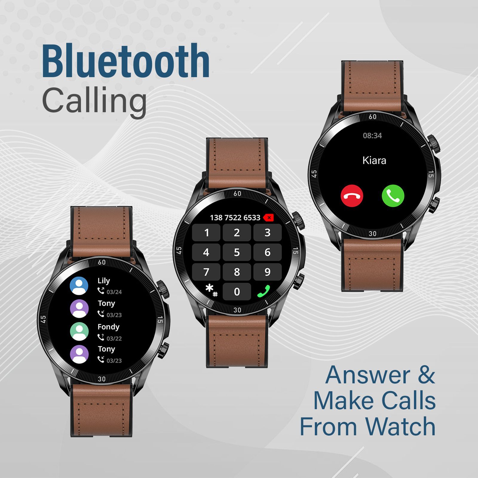 FIRE-BOLTT Legacy Smartwatch with Bluetooth Calling (35.6mm, IP68 Water Resistant, Brown Leather Strap) FIRE-BOLTT Legacy Smartwatch with Bluetooth Calling (35.6mm, IP68 Water Resistant, Brown Leather Strap)_12