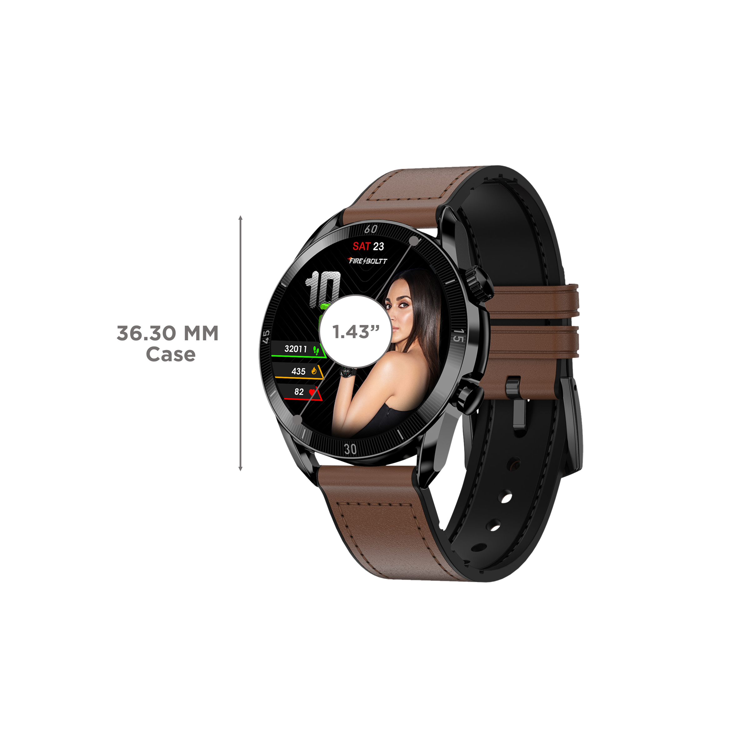 FIRE-BOLTT Legacy Smartwatch with Bluetooth Calling (35.6mm, IP68 Water Resistant, Brown Leather Strap) FIRE-BOLTT Legacy Smartwatch with Bluetooth Calling (35.6mm, IP68 Water Resistant, Brown Leather Strap)_3
