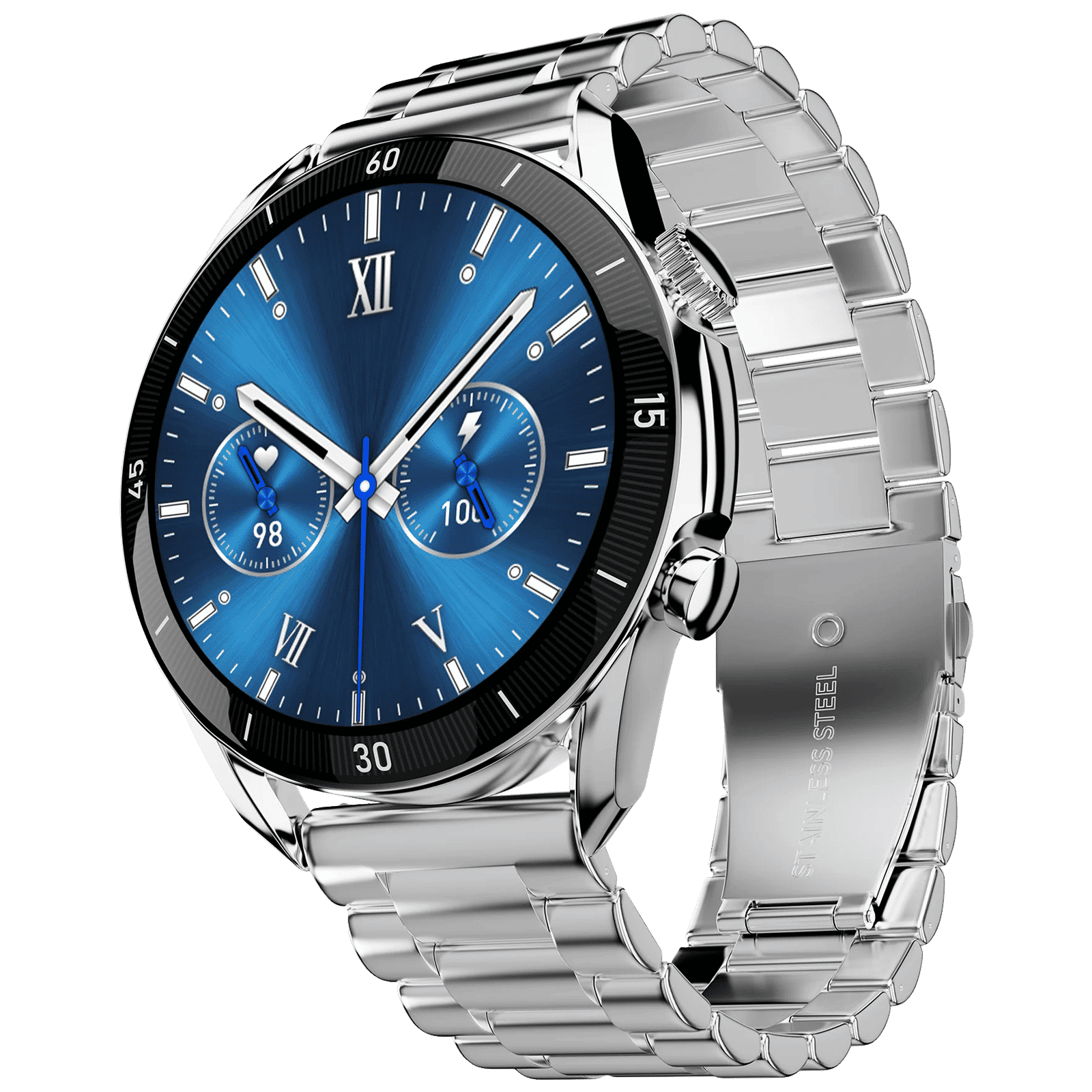 FIRE-BOLTT Legacy Smartwatch with Bluetooth Calling (36.32mm AMOLED Display, IP68 Water Resistant, Silver Strap) FIRE-BOLTT Legacy Smartwatch with Bluetooth Calling (36.32mm AMOLED Display, IP68 Water Resistant, Silver Strap)_4