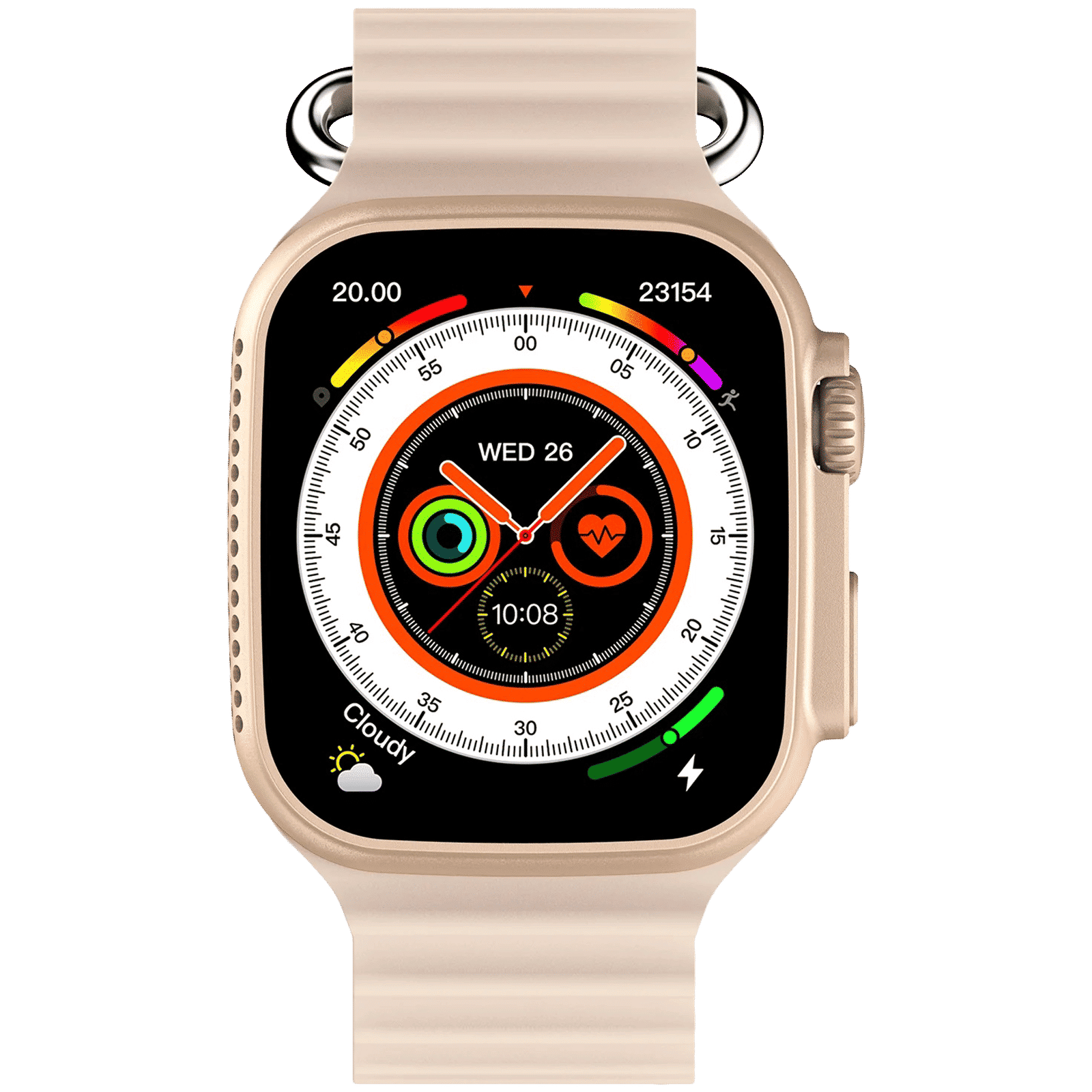 FIRE-BOLTT Warrior Smartwatch with Bluetooth Calling (49.7mm TFT HD Display, IP67 Water Resistant, Rose Gold Strap)_1