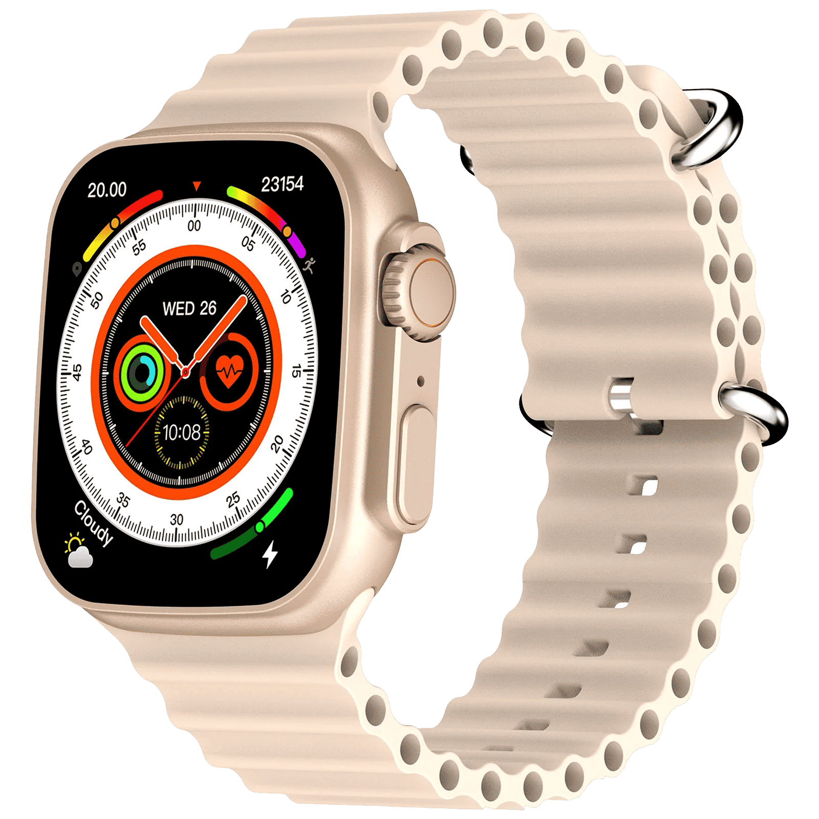 FIRE-BOLTT Warrior Smartwatch with Bluetooth Calling (49.7mm TFT HD Display, IP67 Water Resistant, Rose Gold Strap)_4