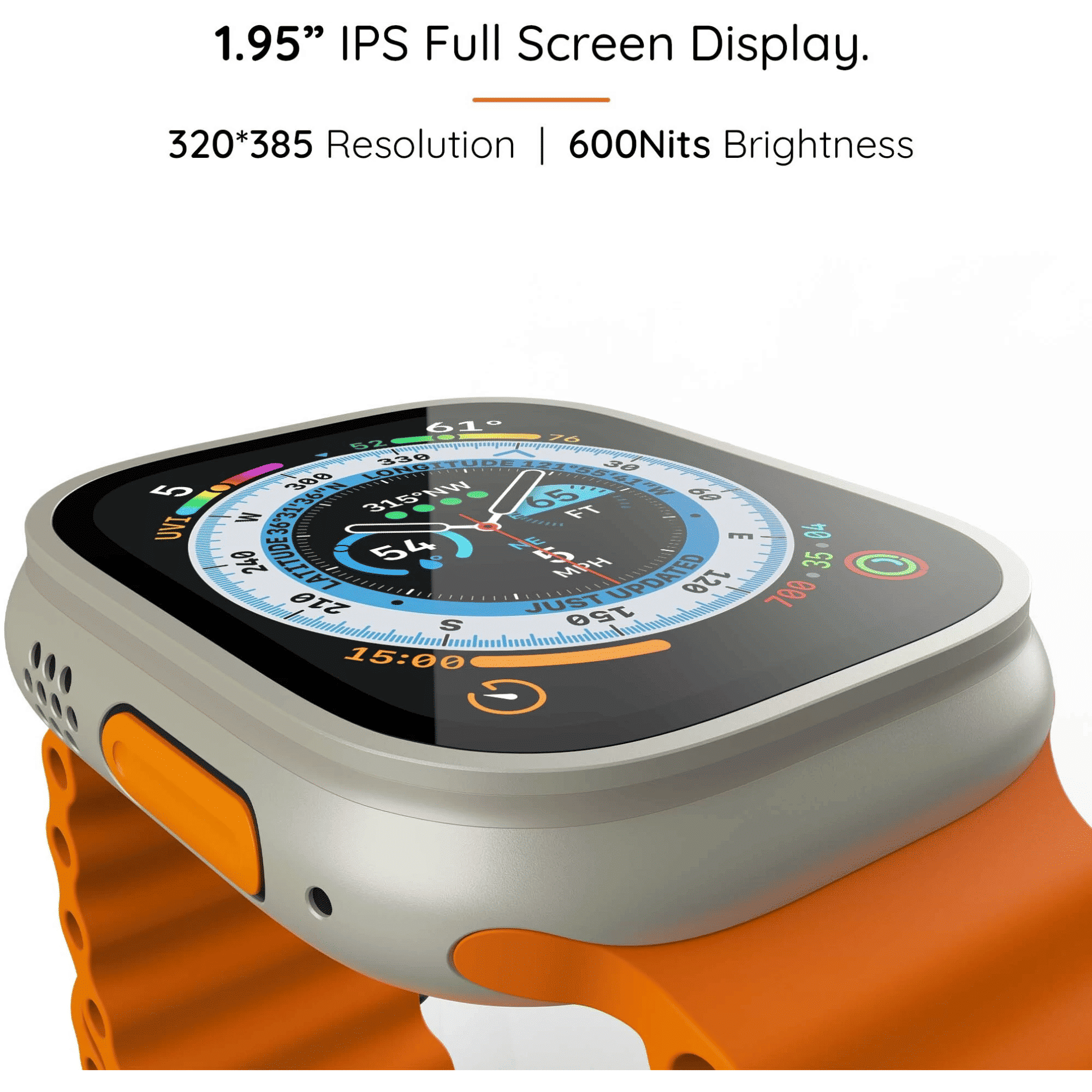 pebble Cosmos Engage Smartwatch with Bluetooth Calling (49.5mm IPS Display, IP67 Water Resistant, Salamander Orange Strap)_8