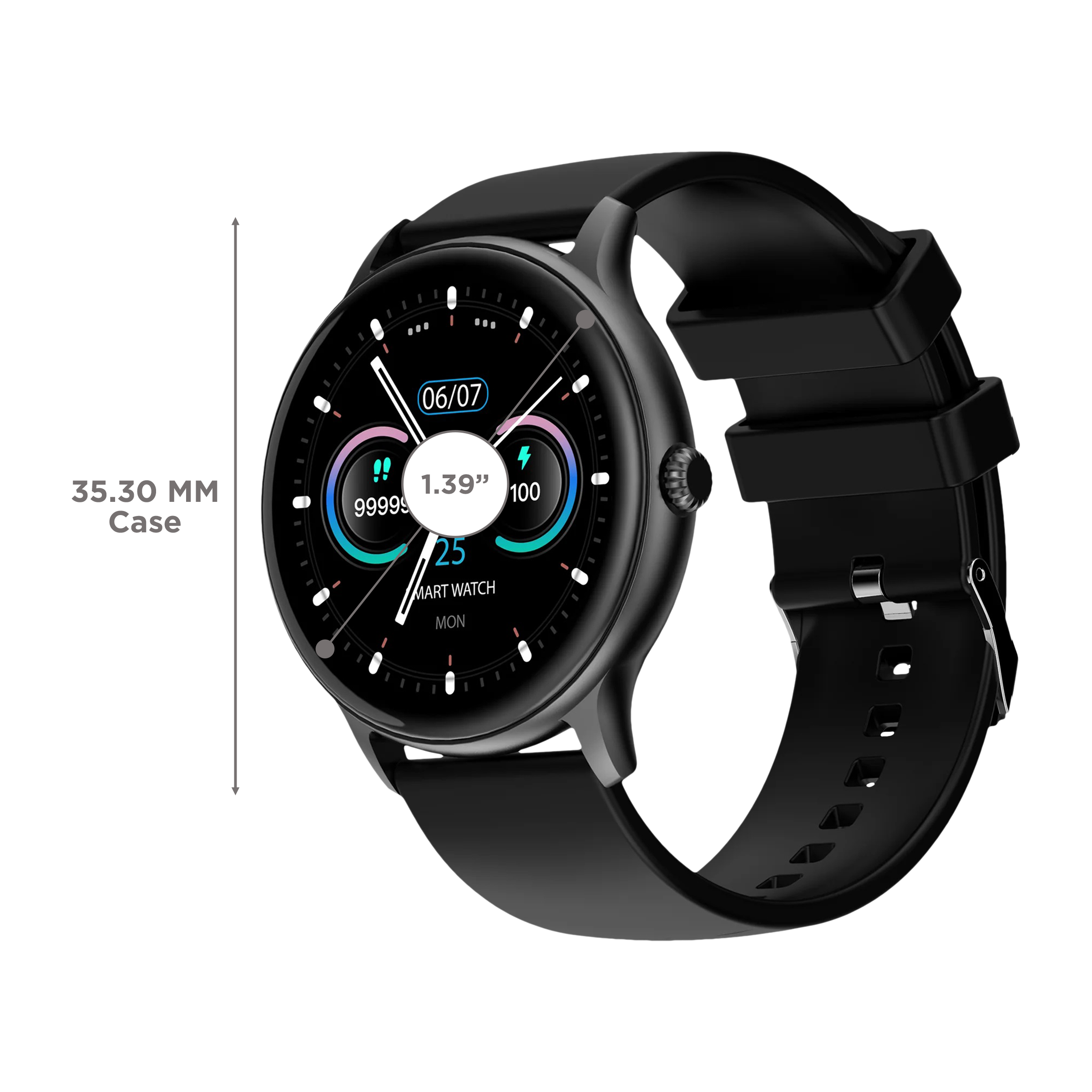 FIRE-BOLTT Hurricane Pro Smartwatch With Activity Tracker (35.3mm HD Display, IP67 Water Resistant, Black Strap) FIRE-BOLTT Hurricane Pro Smartwatch With Activity Tracker (35.3mm HD Display, IP67 Water Resistant, Black Strap)_3