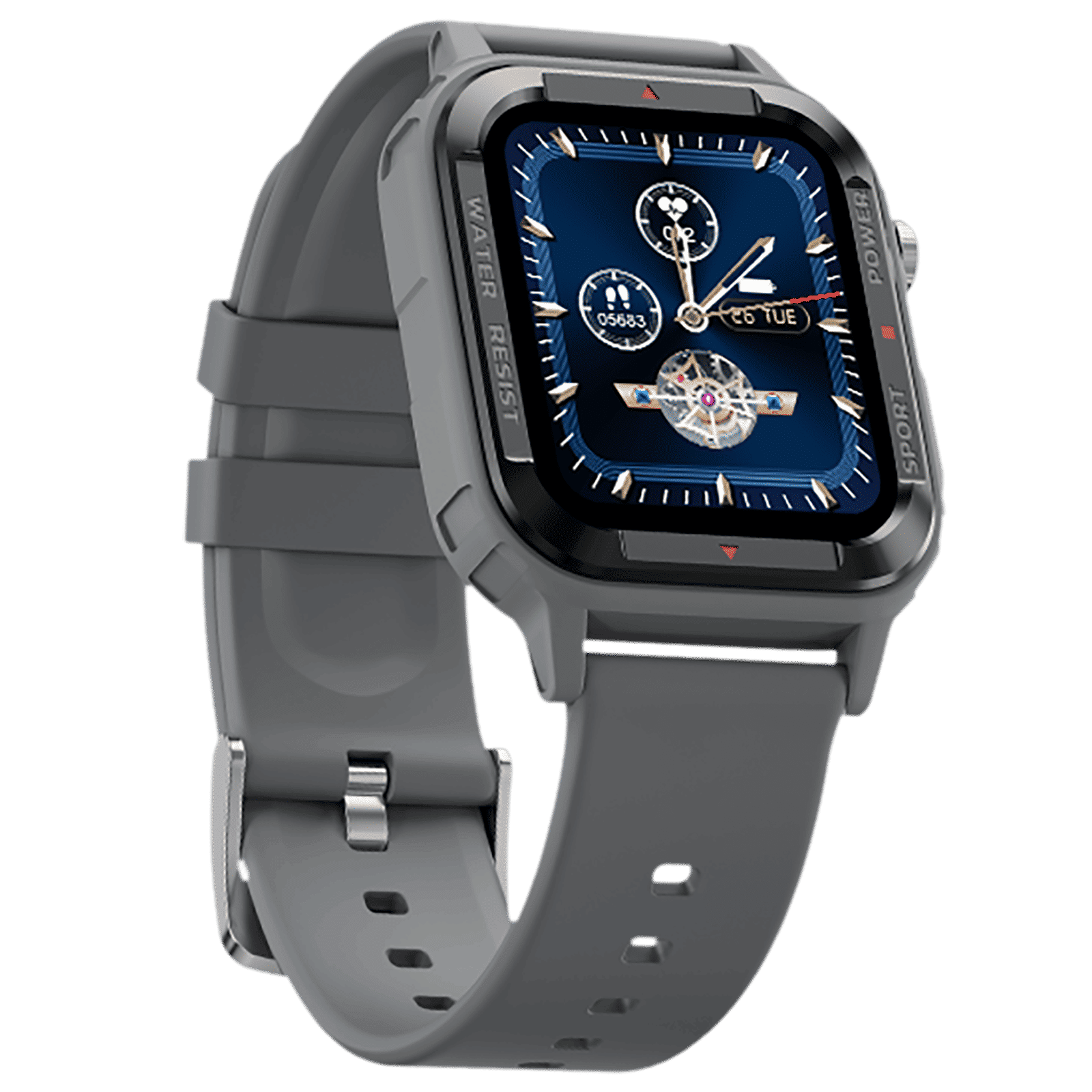 FIRE-BOLTT Tank Smartwatch with Bluetooth Calling (46.50mm Analog-Digital Display, IP67 Water Resistant, Grey Strap)_6