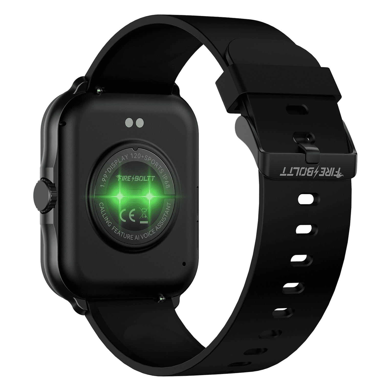FIRE-BOLTT Eterno Smartwatch with Bluetooth Calling (50.55mm LED Display, IP68 Water Resistant, Black Strap)_4