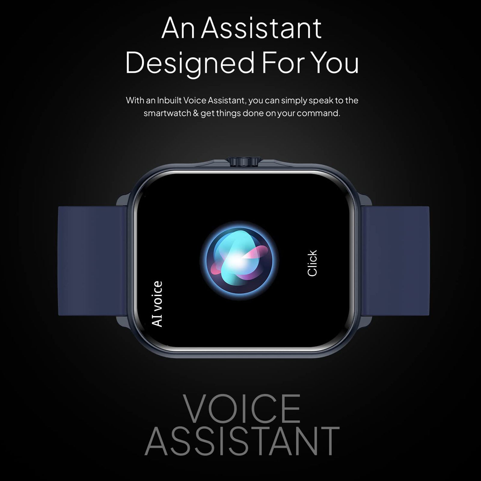 FIRE-BOLTT Eterno Smartwatch with Bluetooth Calling (50.55mm LED Display, IP68 Water Resistant, Blue Strap)_5