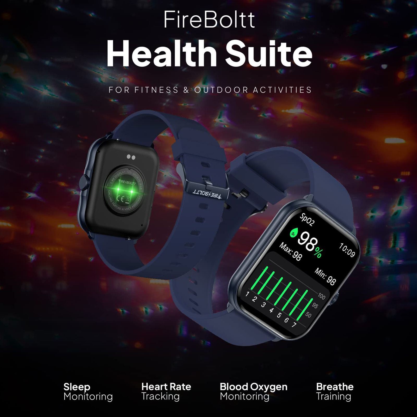 FIRE-BOLTT Eterno Smartwatch with Bluetooth Calling (50.55mm LED Display, IP68 Water Resistant, Blue Strap)_6