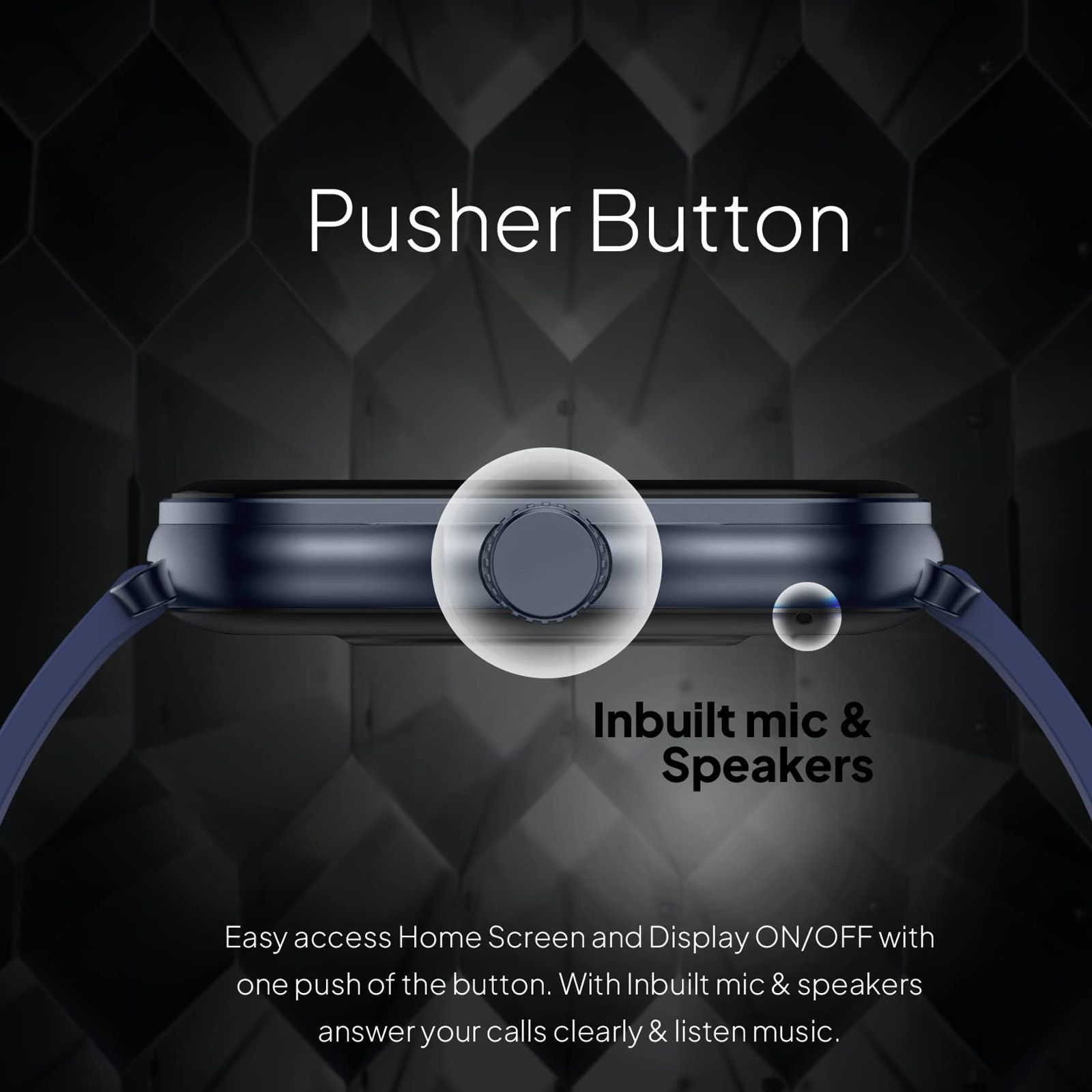 FIRE-BOLTT Eterno Smartwatch with Bluetooth Calling (50.55mm LED Display, IP68 Water Resistant, Blue Strap)_8