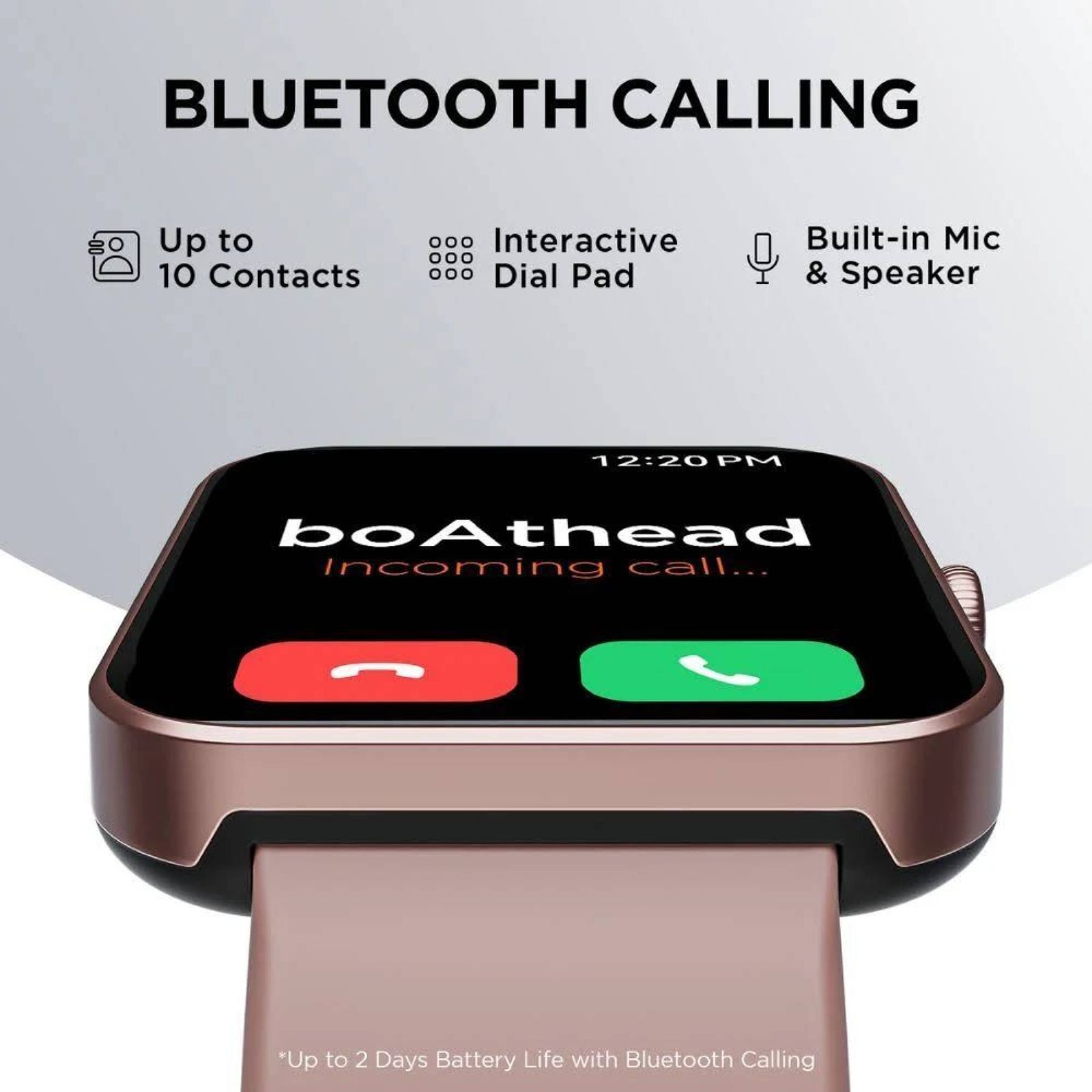 boAt Wave Stride Voice Smartwatch with Bluetooth Calling (46.4mm HD Display, IP68 Water Resistant, Cherry Blossom Strap)_7