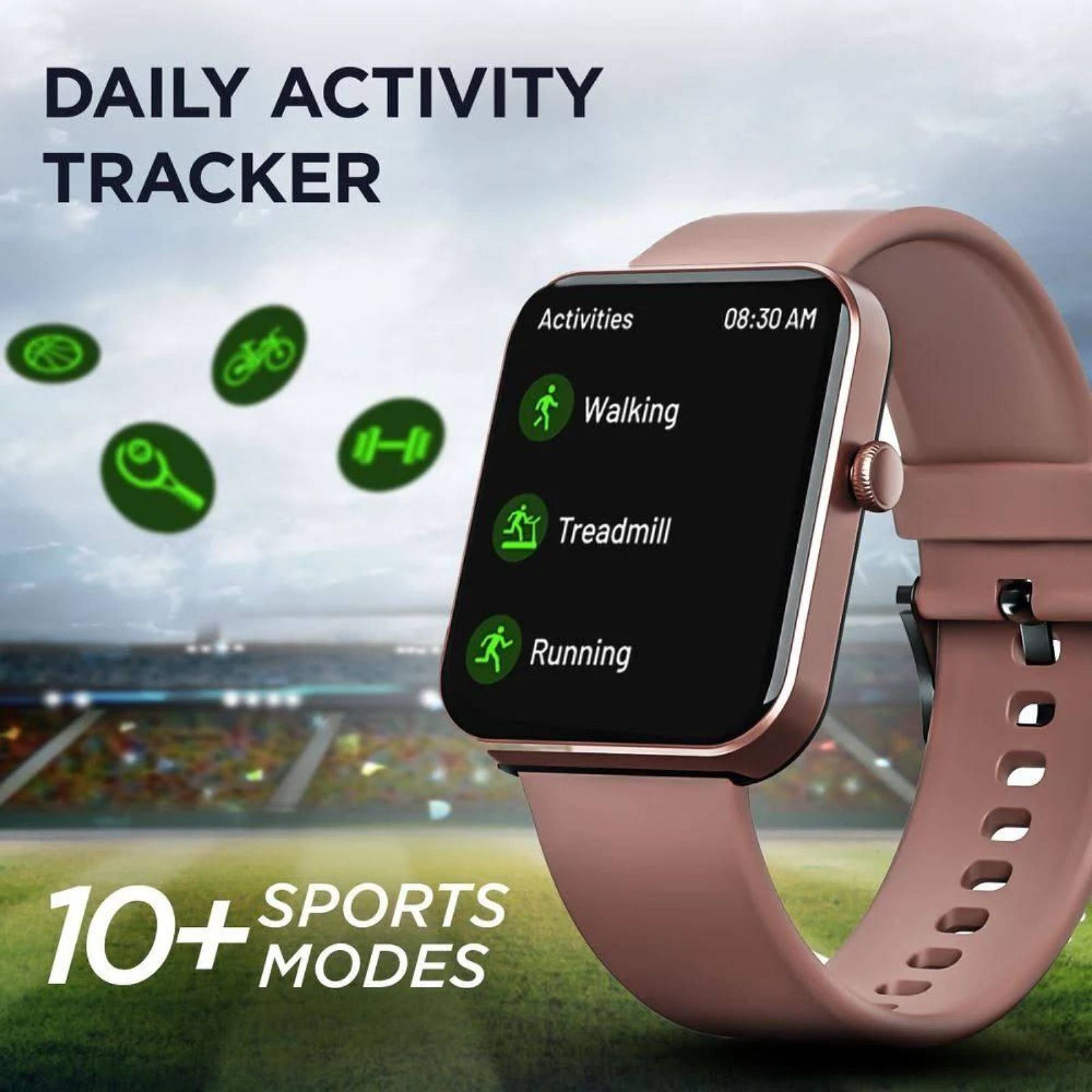 boAt Wave Stride Voice Smartwatch with Bluetooth Calling (46.4mm HD Display, IP68 Water Resistant, Cherry Blossom Strap)_14