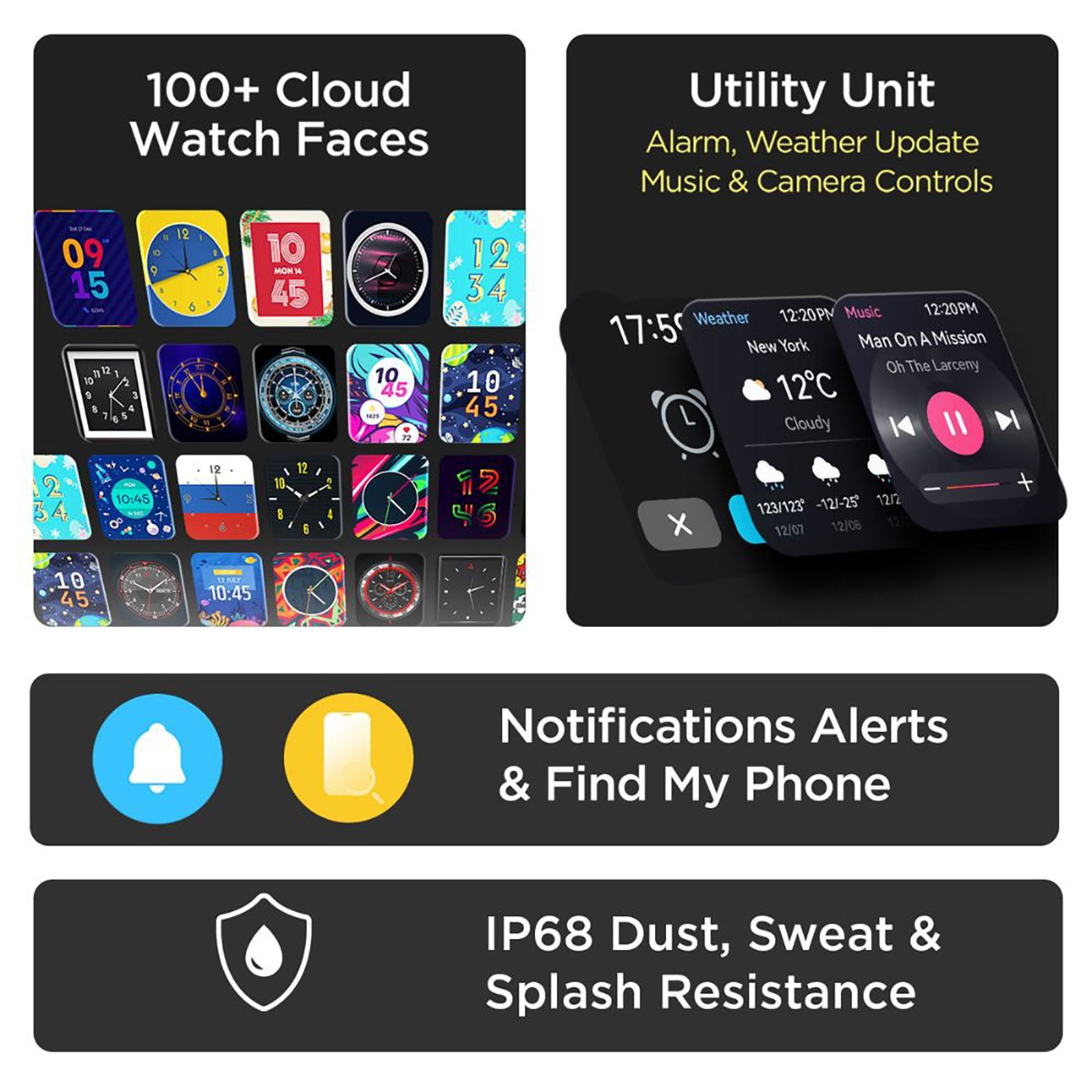 boAt Wave Stride Voice Smartwatch with Bluetooth Calling (46.4mm HD Display, IP68 Water Resistant, Active Black Strap) boAt Wave Stride Voice Smartwatch with Bluetooth Calling (46.4mm HD Display, IP68 Water Resistant, Active Black Strap)_8