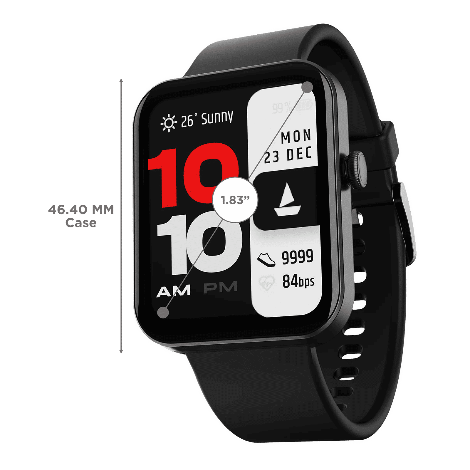 boAt Wave Stride Voice Smartwatch with Bluetooth Calling (46.4mm HD Display, IP68 Water Resistant, Active Black Strap) boAt Wave Stride Voice Smartwatch with Bluetooth Calling (46.4mm HD Display, IP68 Water Resistant, Active Black Strap)_3