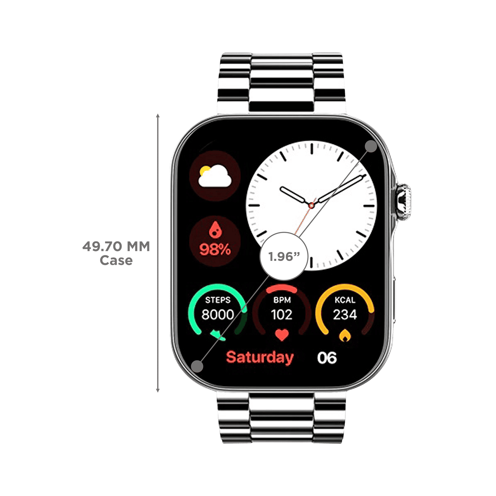 noise ColorFit Ultra 3 Smartwatch with Bluetooth Calling (49mm AMOLED Display, IP68 Water Resistant, Silver Elite Edition Strap)_3