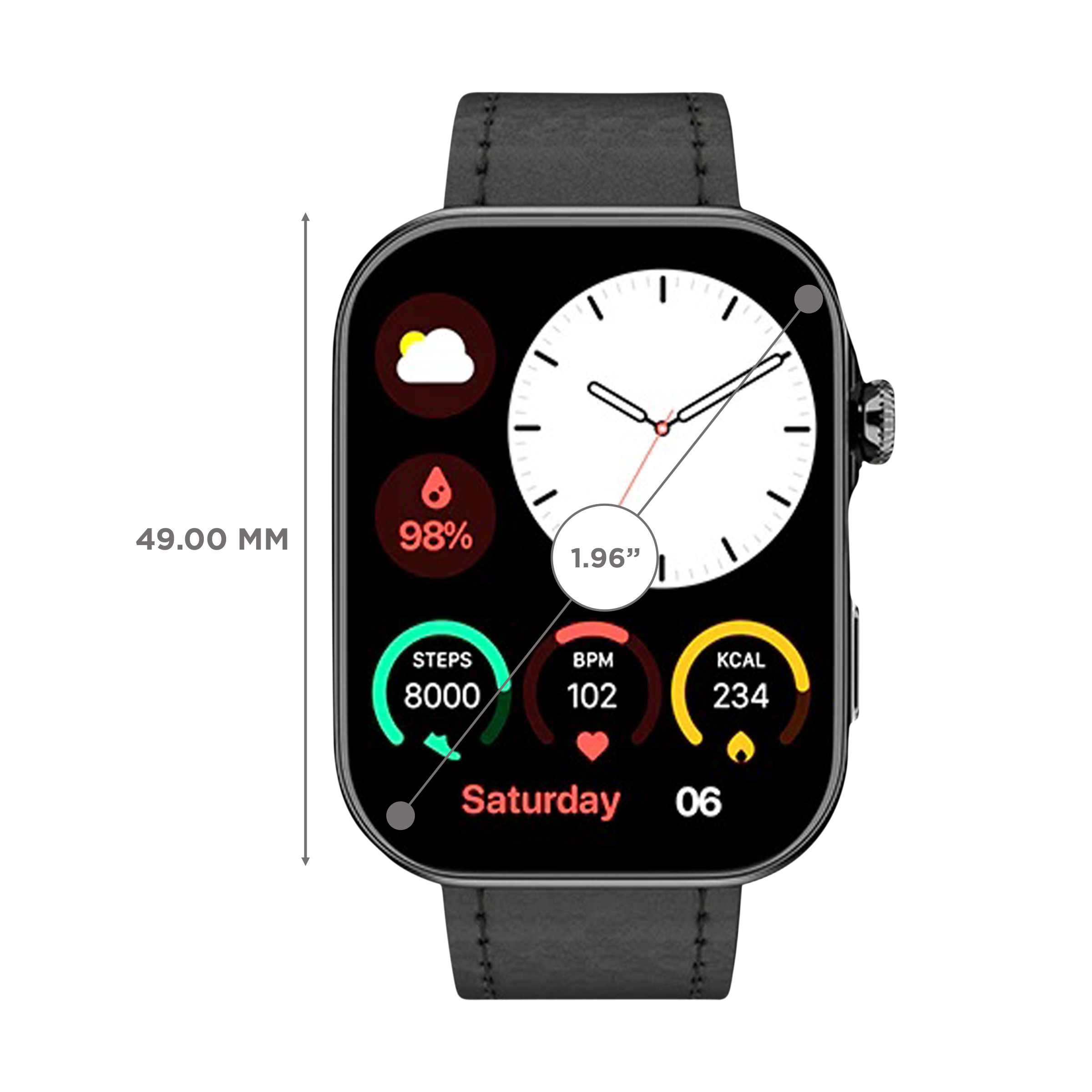 noise ColorFit Ultra 3 Smartwatch with Bluetooth Calling (49mm AMOLED Display, IP68 Water Resistant, Classic Black Strap)_3
