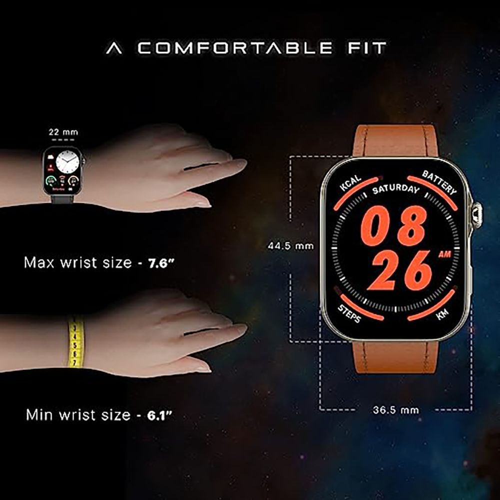 noise ColorFit Ultra 3 Smartwatch with Bluetooth Calling (49mm AMOLED Display, IP68 Water Resistant, Classic Dark Brown Strap)_6