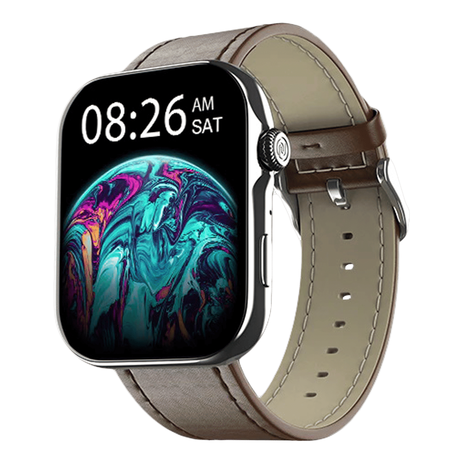 noise ColorFit Ultra 3 Smartwatch with Bluetooth Calling (49mm AMOLED Display, IP68 Water Resistant, Classic Dark Brown Strap)_4