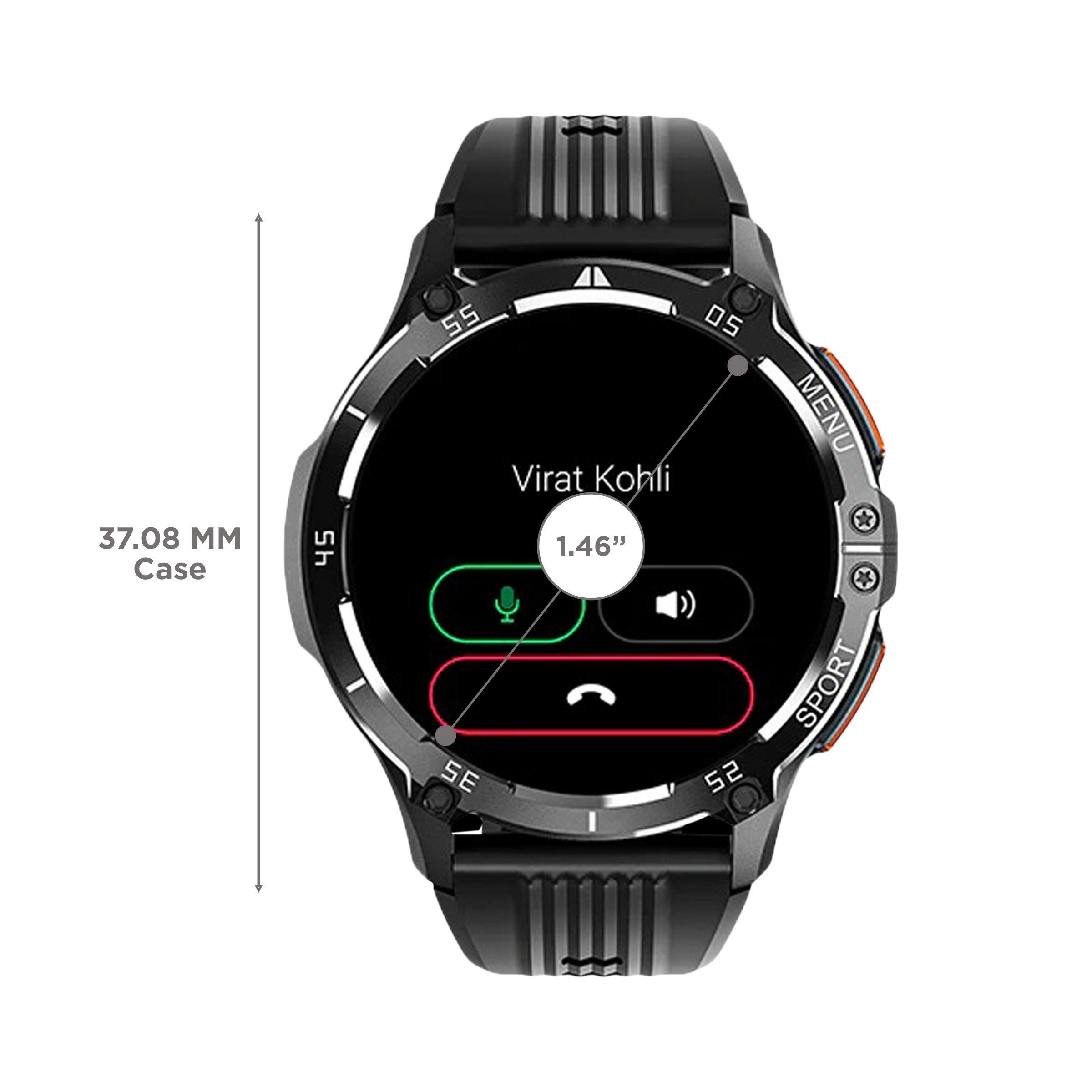 noise NoiseFit Force Plus Smartwatch with Bluetooth Calling (37.08mm AMOLED Display, IP67 Water Resistant, Jet Black Strap) noise NoiseFit Force Plus Smartwatch with Bluetooth Calling (37.08mm AMOLED Display, IP67 Water Resistant, Jet Black Strap)_3