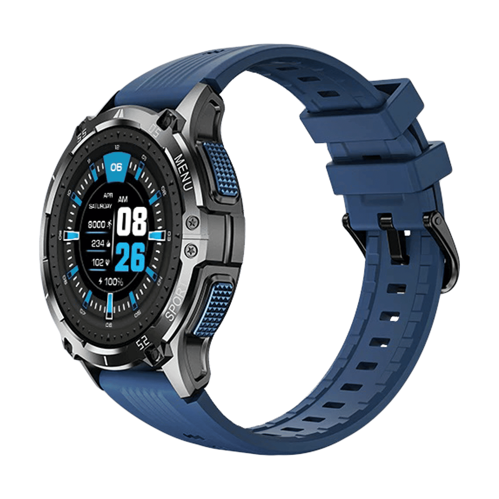 noise NoiseFit Force Plus Smartwatch with Bluetooth Calling (37.08mm AMOLED Display, IP67 Water Resistant, Teal Blue Strap)_4