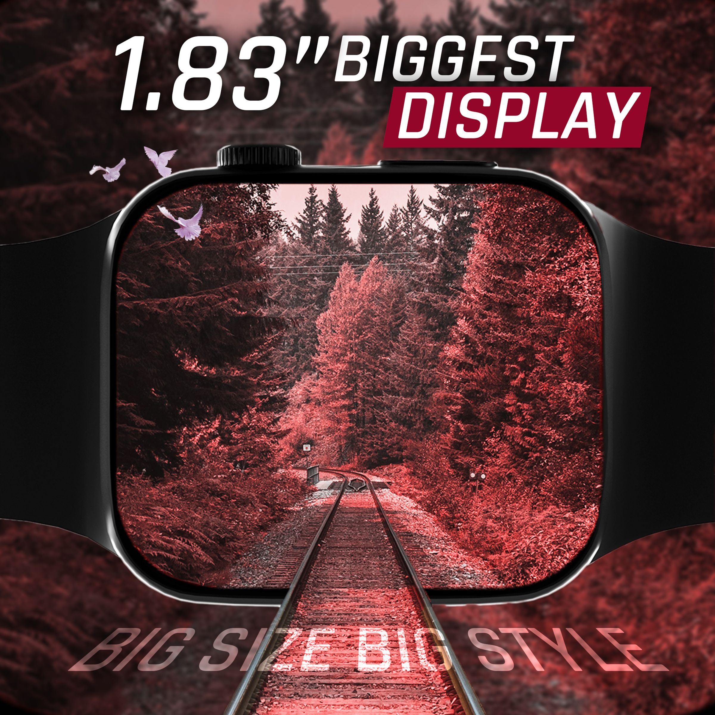 HAMMER Pulse Ace 2.0 Smartwatch with Bluetooth Calling (46.48mm Display, IP67 Water Resistant, Black Strap)_5