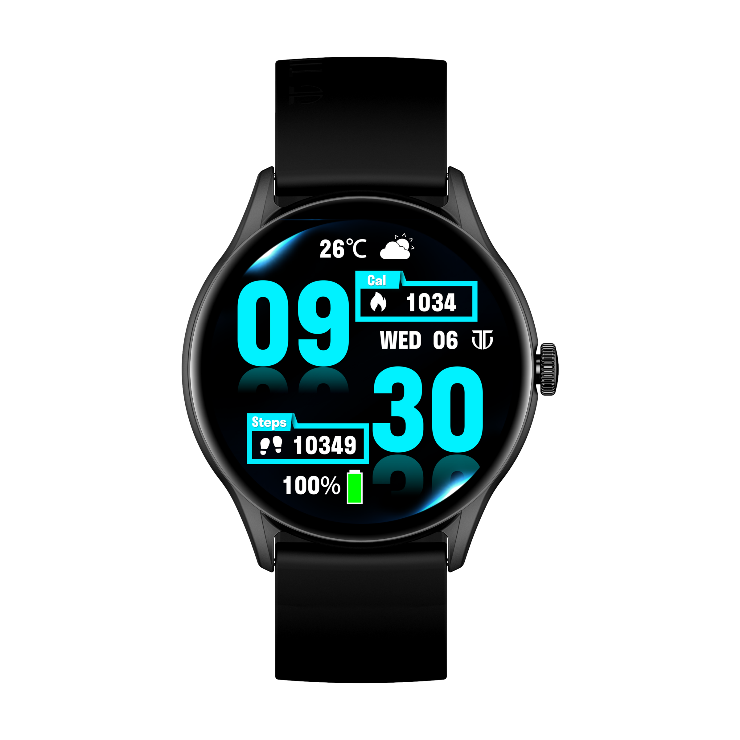 TITAN Evoke Smartwatch with Bluetooth Calling (36.32mm AMOLED Display, IP68 Water Resistant, Black Strap)_1